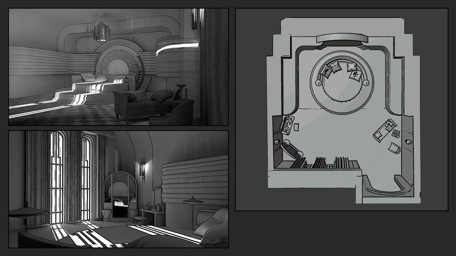 I explored several layouts before choosing the final one.