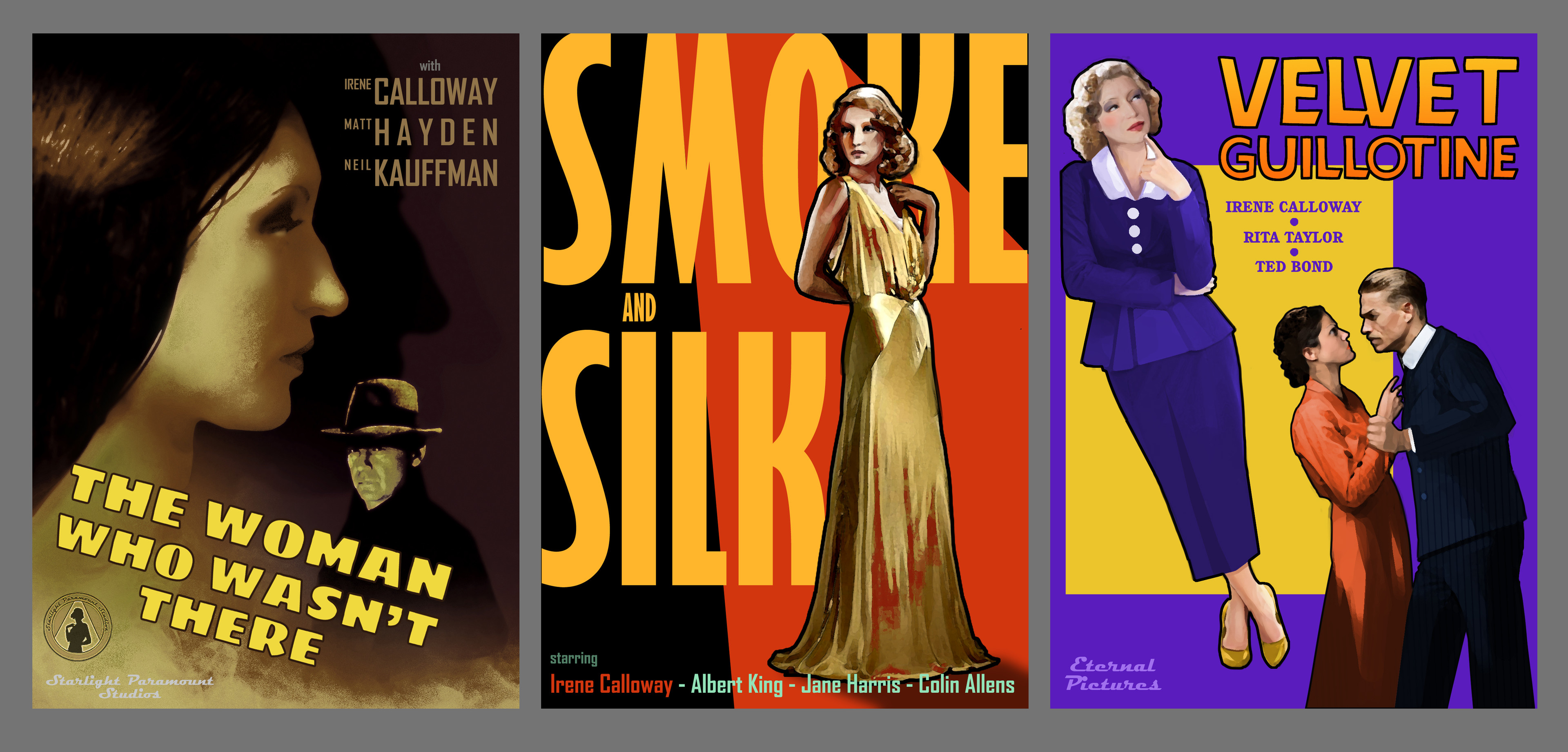 posters for the fictional movies the actress starred in