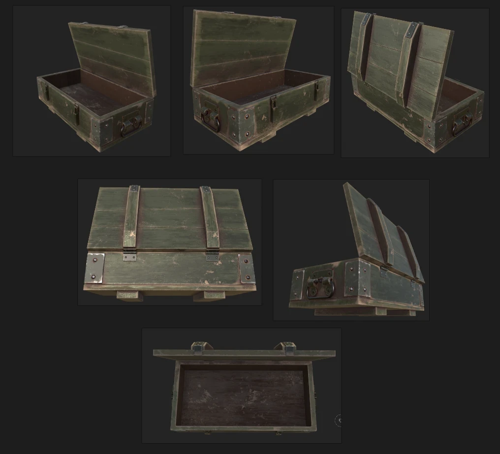 Box prop in a 3D low poly game