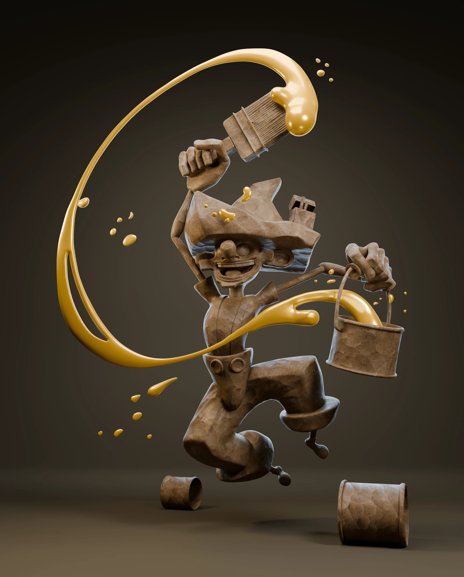 “Beginning my sculpting journey with this character created in ZBrush.This artwork is based on a 2D concept that I translated into a 3D character sculpt using ZBrush." 
Learnt a lot about shapes, personality and detailing through this piece.”