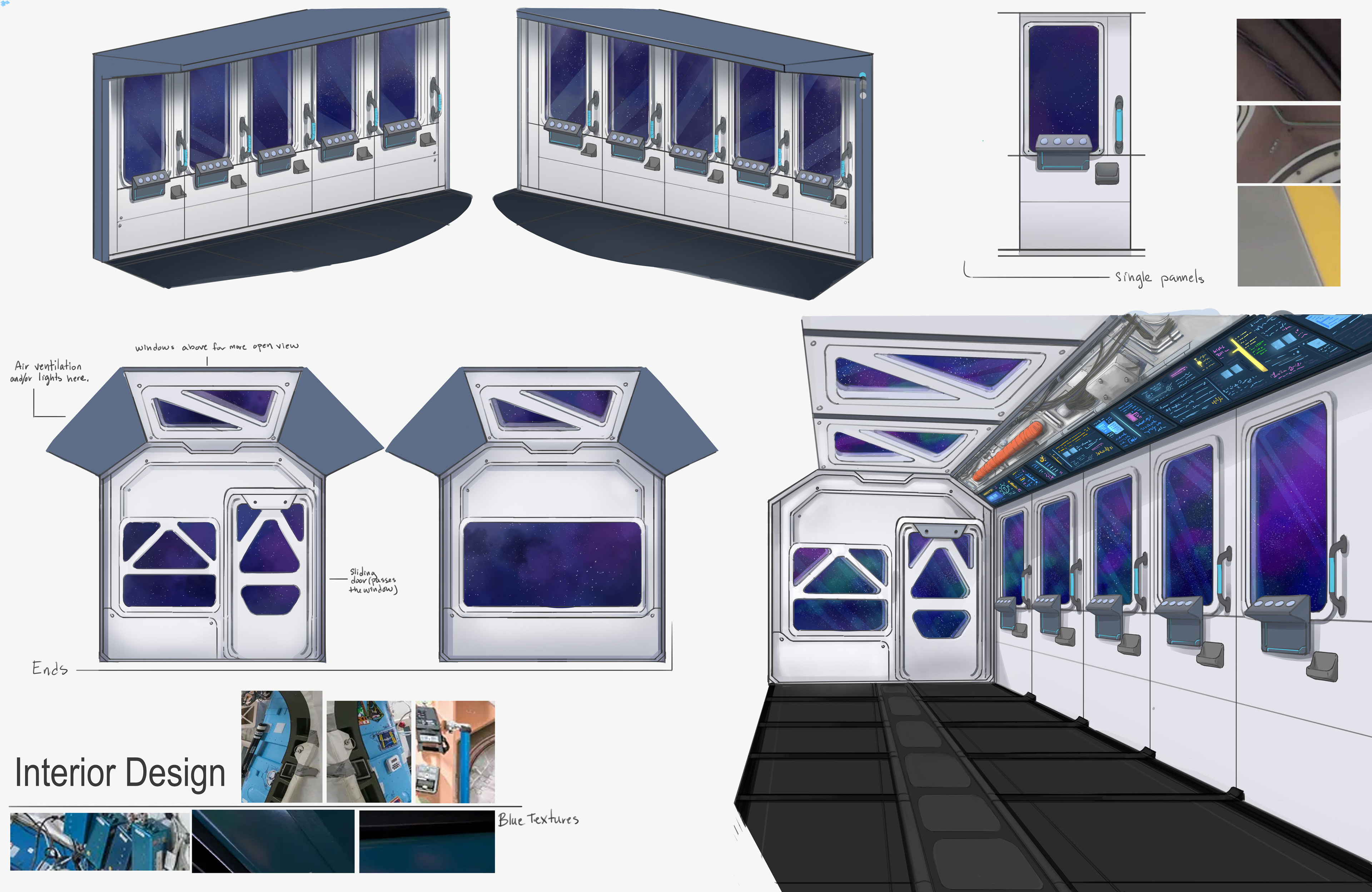 Interior of one of the shuttles, this one you travel to the dig site.