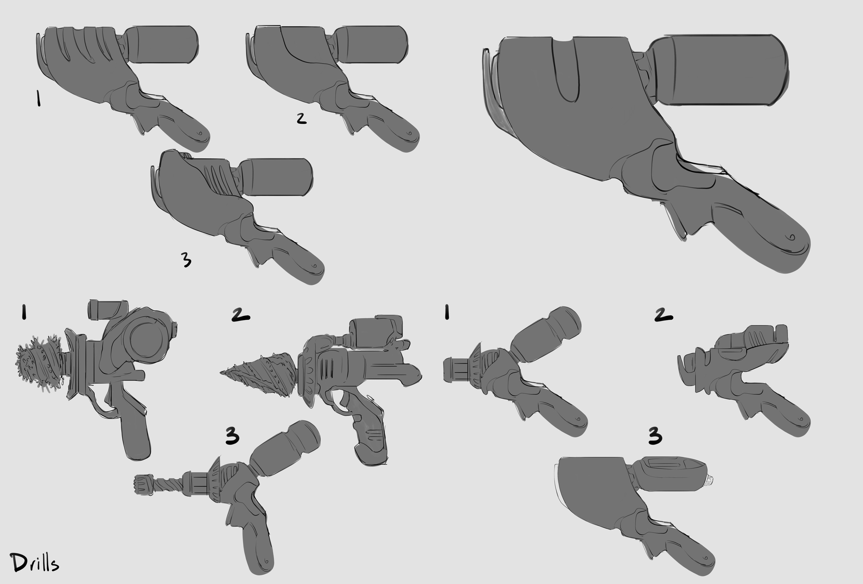 Initially drill designs in VR of the Oculus controllers.