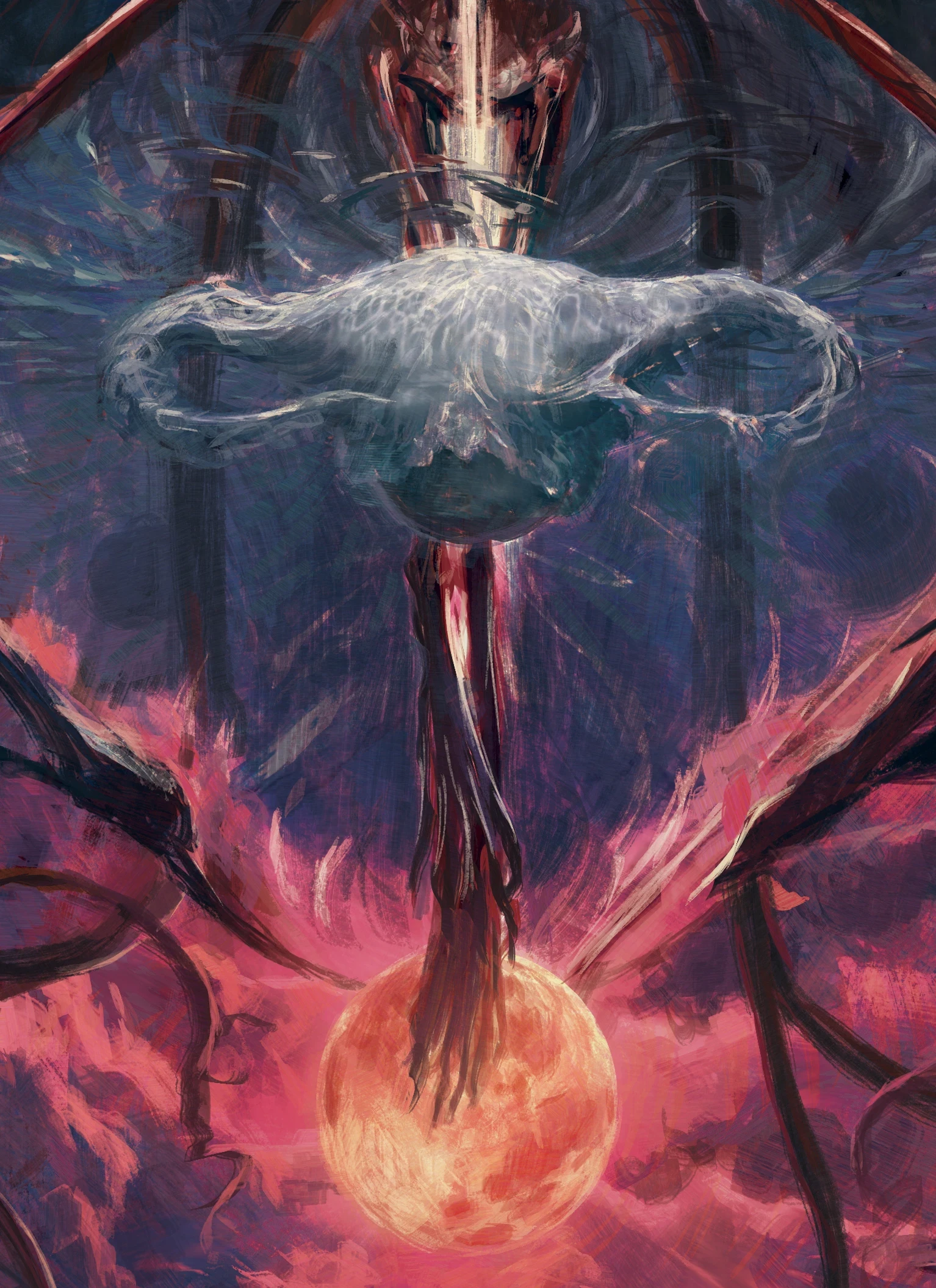 Mother Kos above the blood moon