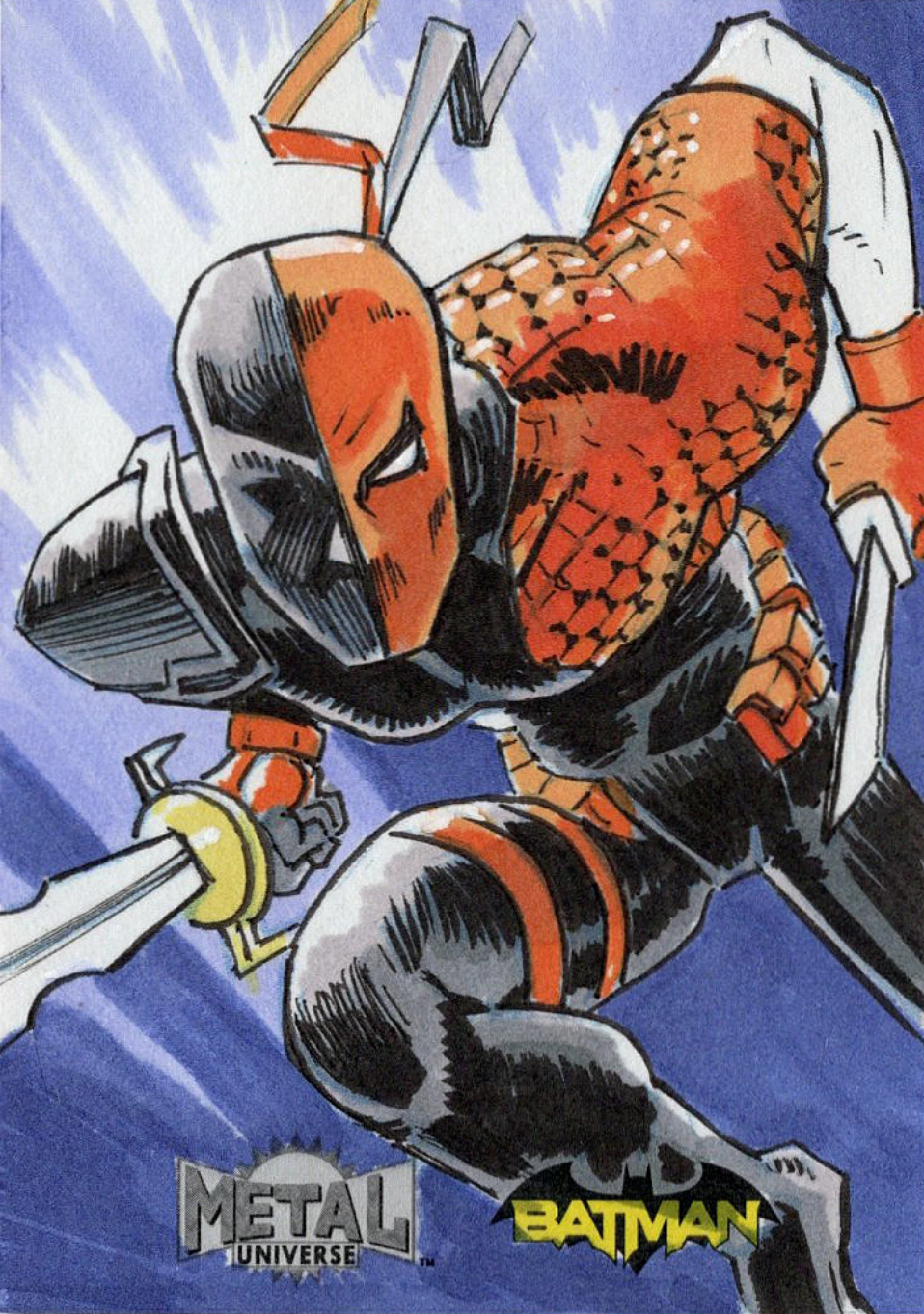 Deathstroke the Terminator - Upper Deck Skybox Metal Universe Batman