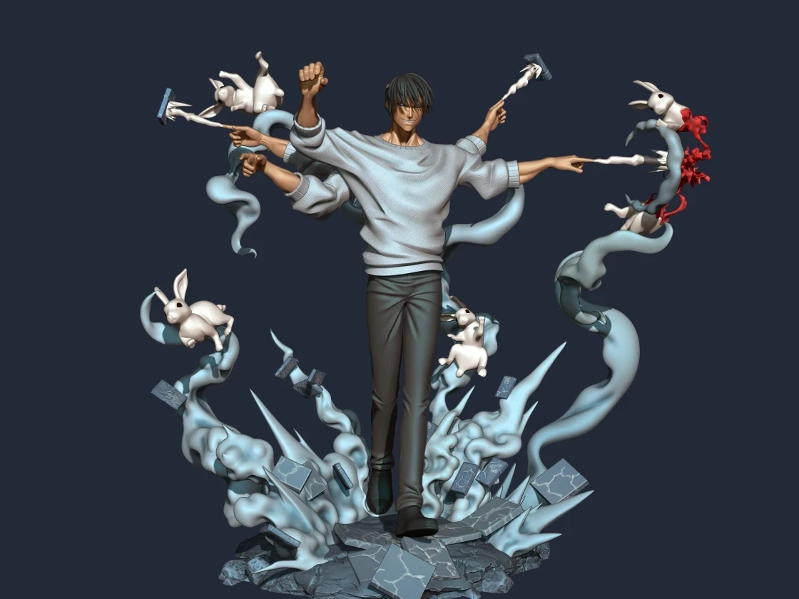 ArtStation - Toji vs Rabbits JJK 3d model fanart