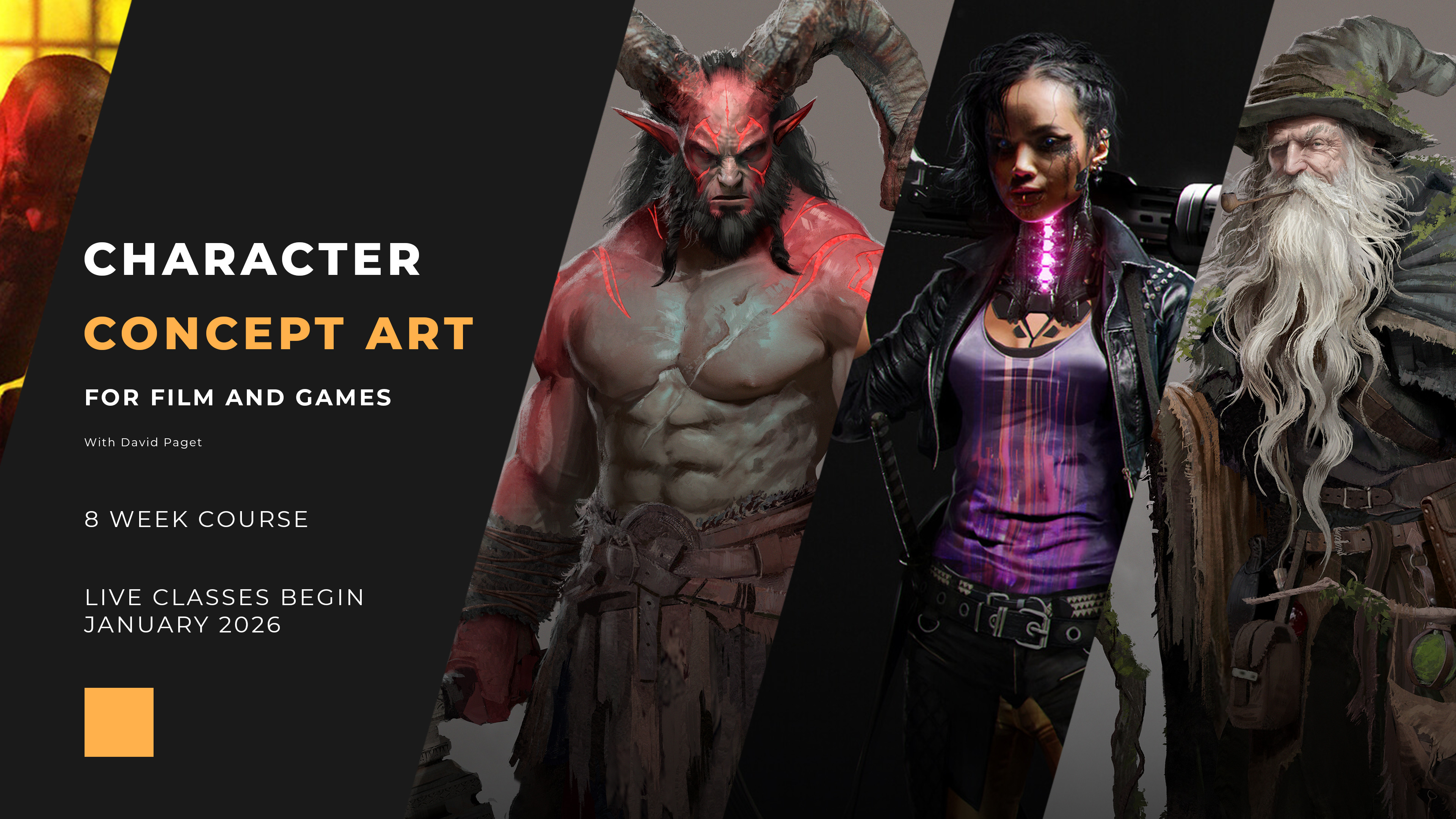 More details on my new course available here: https://www.artstation.com/blogs/davepaget/OVymX/character-concept-art-for-film-and-games-now-available
