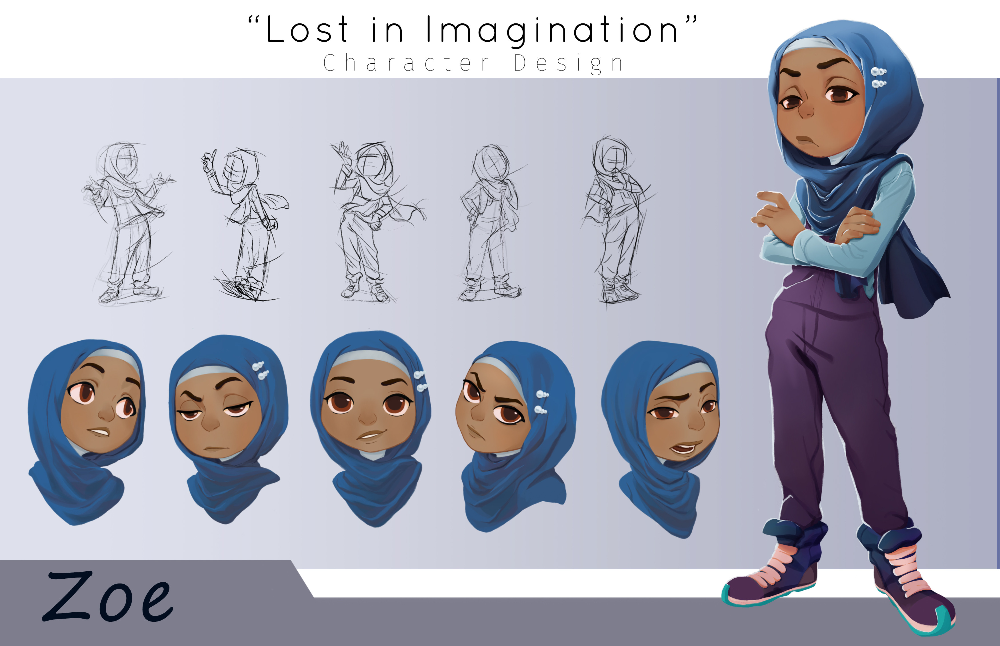 Zoey: one of our protagonist characters.