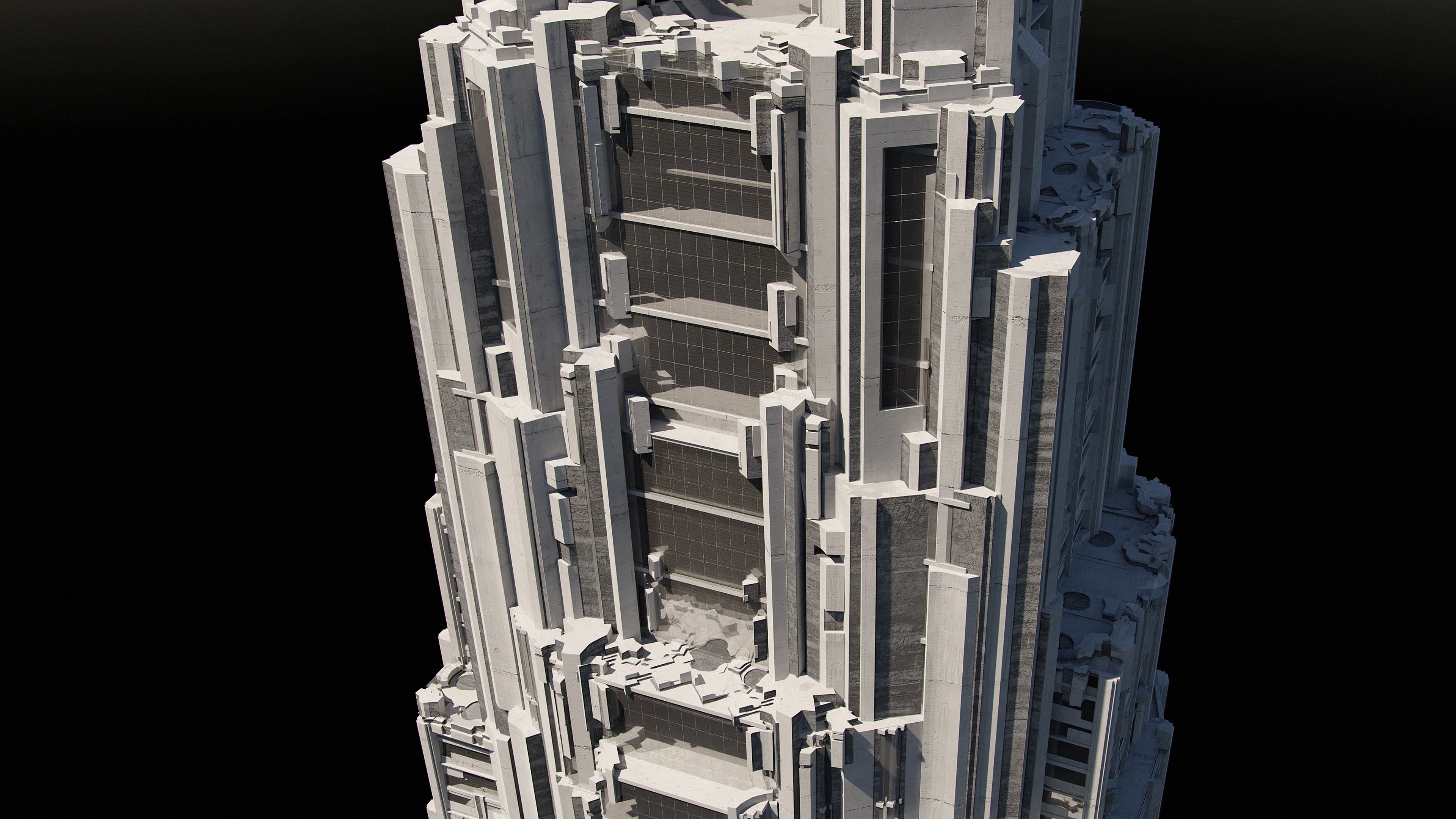 Close up callout for material breakup of concretes