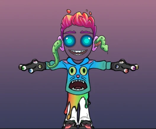 Concept done for a crazy/ trippy outfit, having lots of fun. 