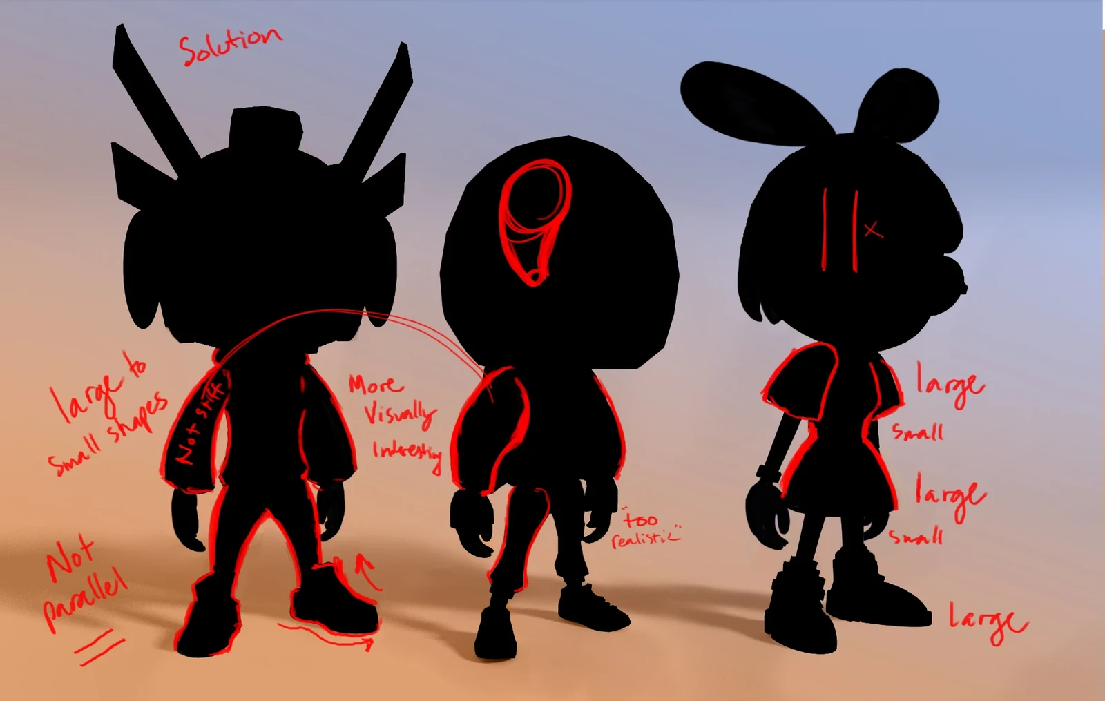 Art direction notes. 