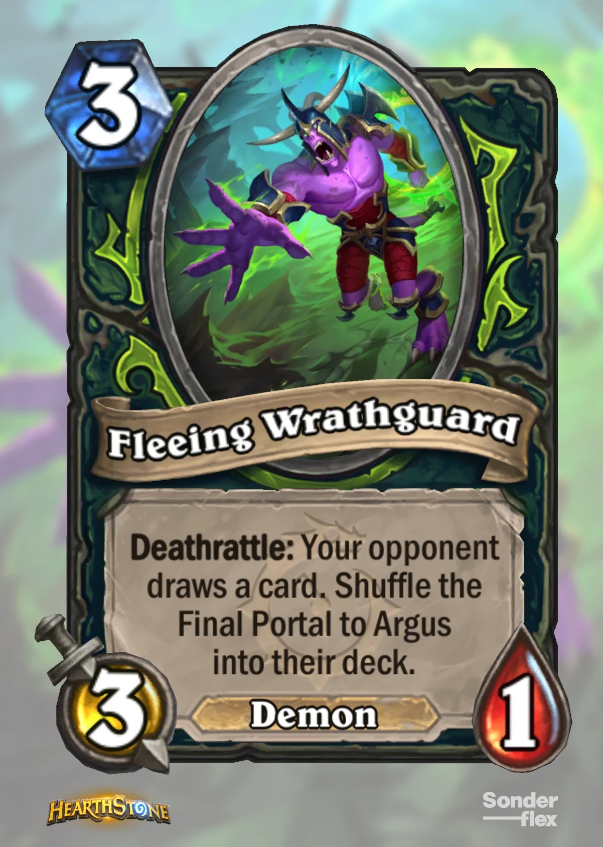 Final art view in the card.