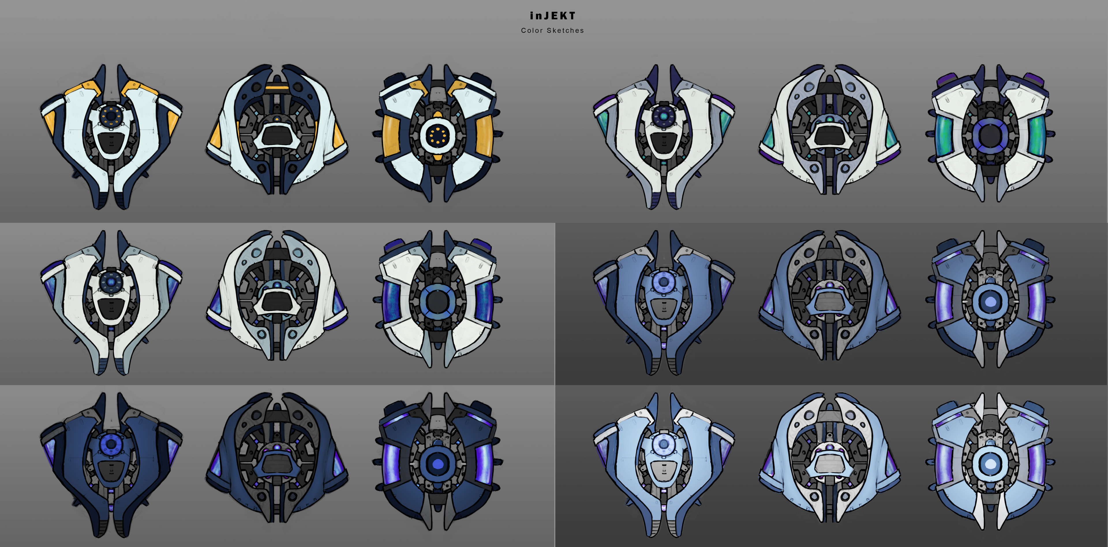 Color Exploration. The company heads wanted it to instantly read as a medical device, so having the majority of the body be white was important. 