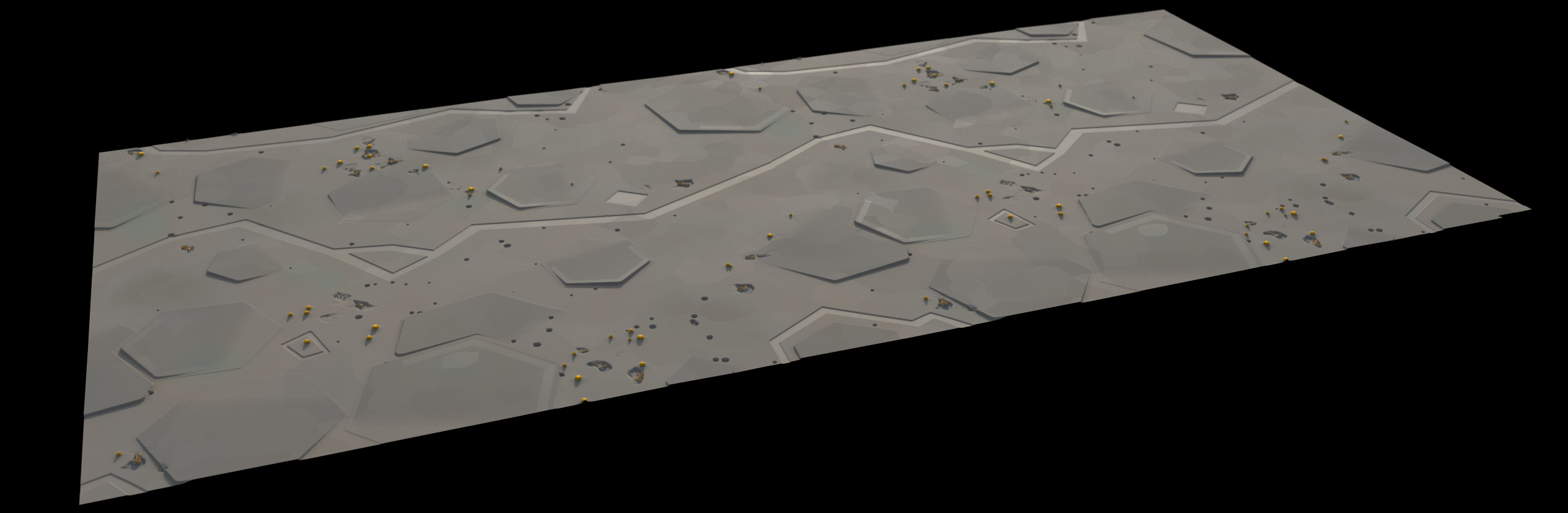 Floor material i worked on for the rooms. We ended up replacing the pentagons with meshes placed in engine instead.