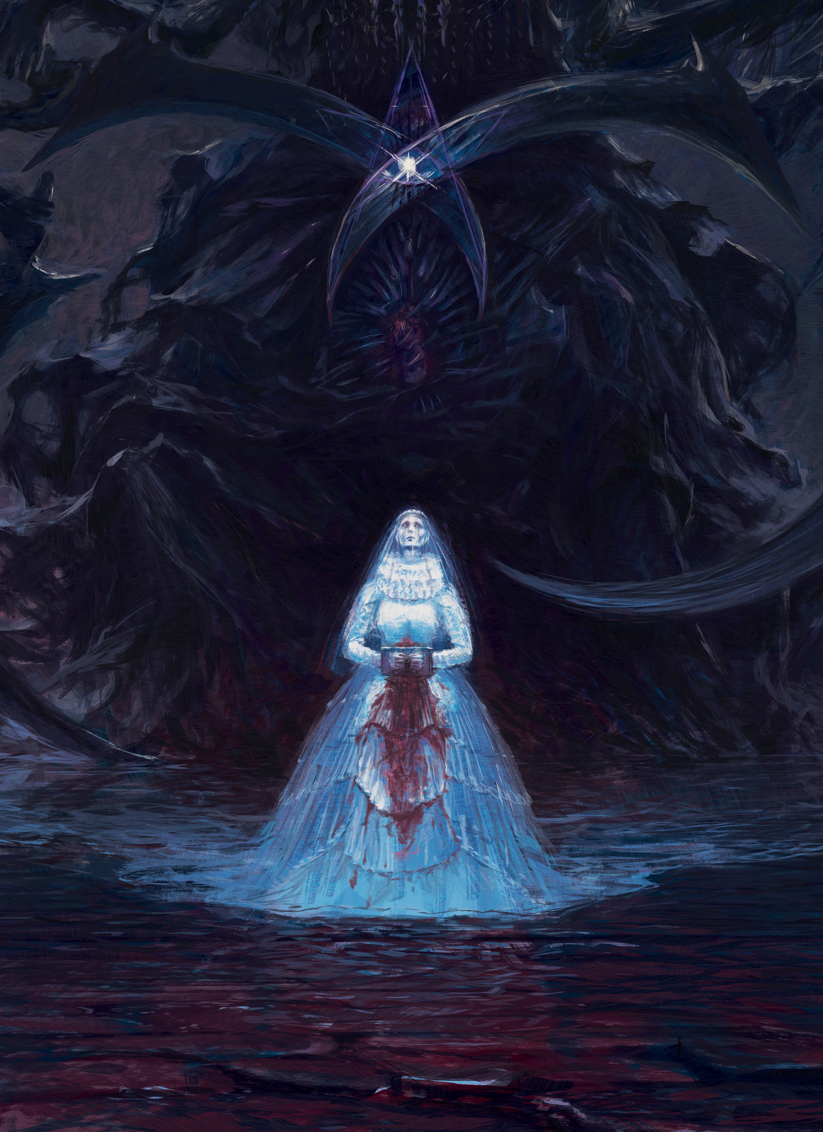 Queen Yharnam below the Yharnam Stone