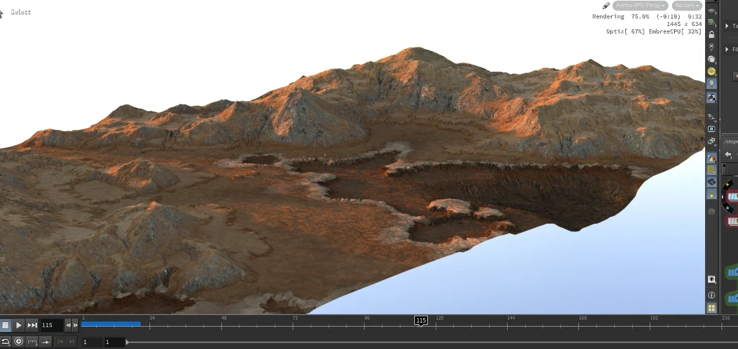 Houdini Procedure terrain design- Work in Progress