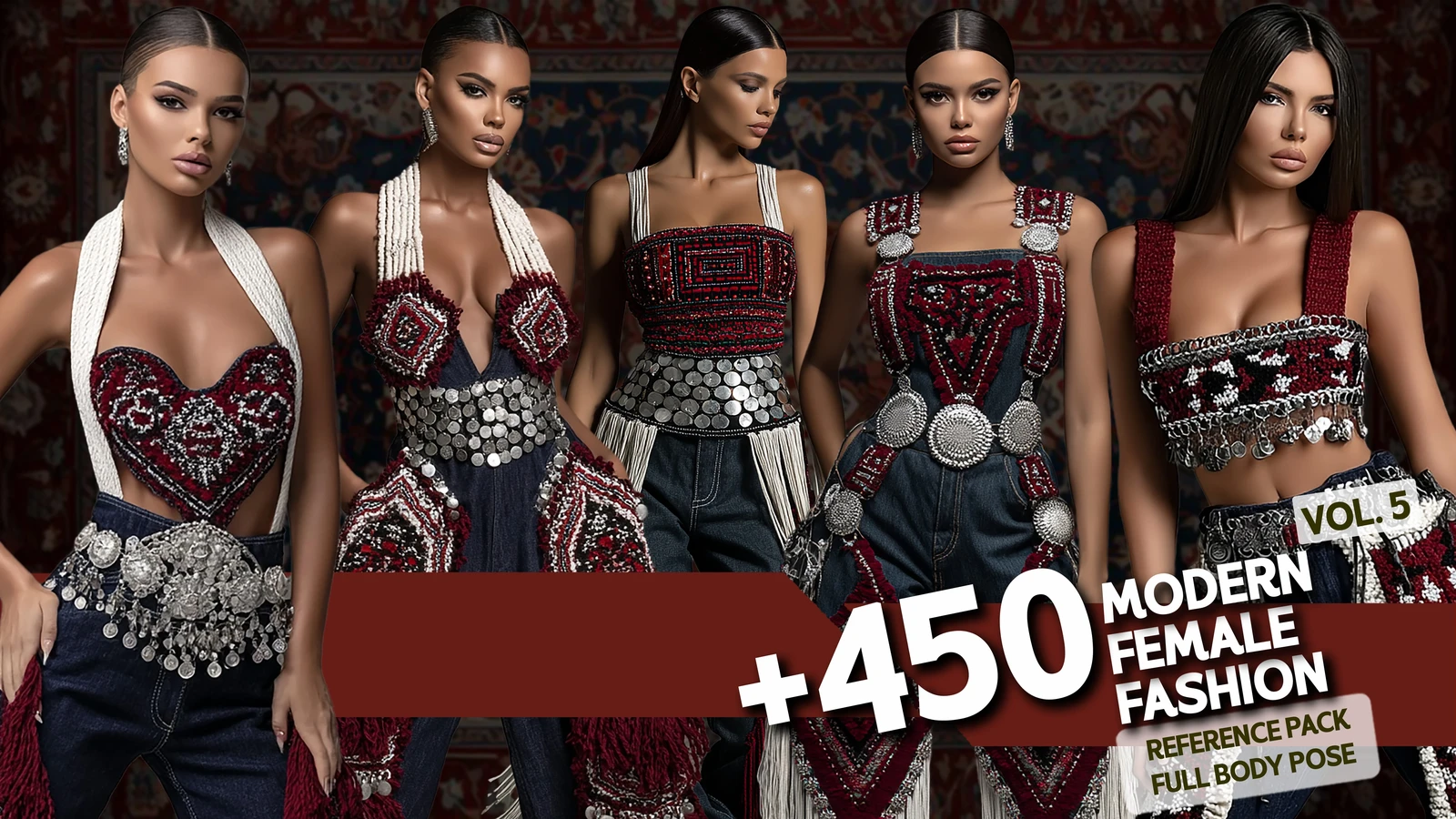 +450 Modern Female Fashion Reference Pack _ Full Body Pose _ VOL 5
https://artstn.co/m/8GpWR