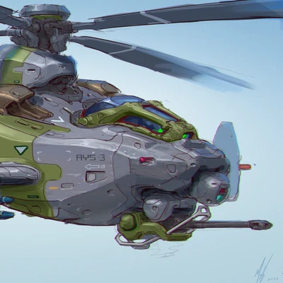Contra - Attack heli sketch! 