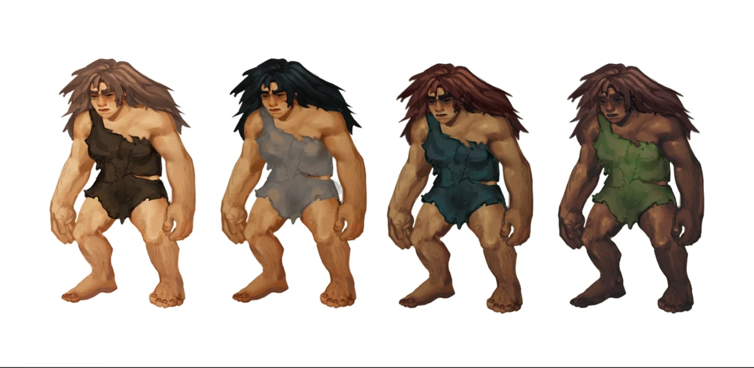 First character customization visualizations. Base done by Kat Farley.