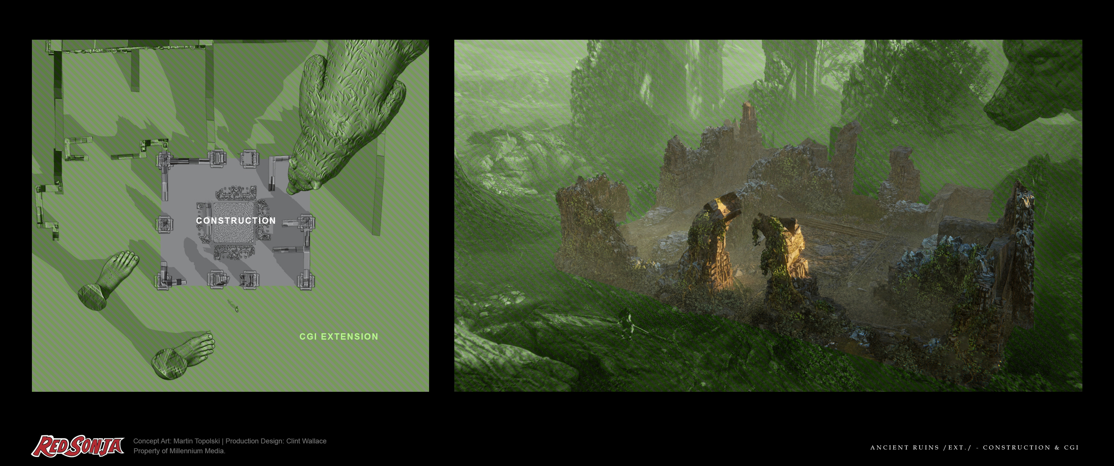 Ancient Ruins /EXT./ - Construction  and CGI