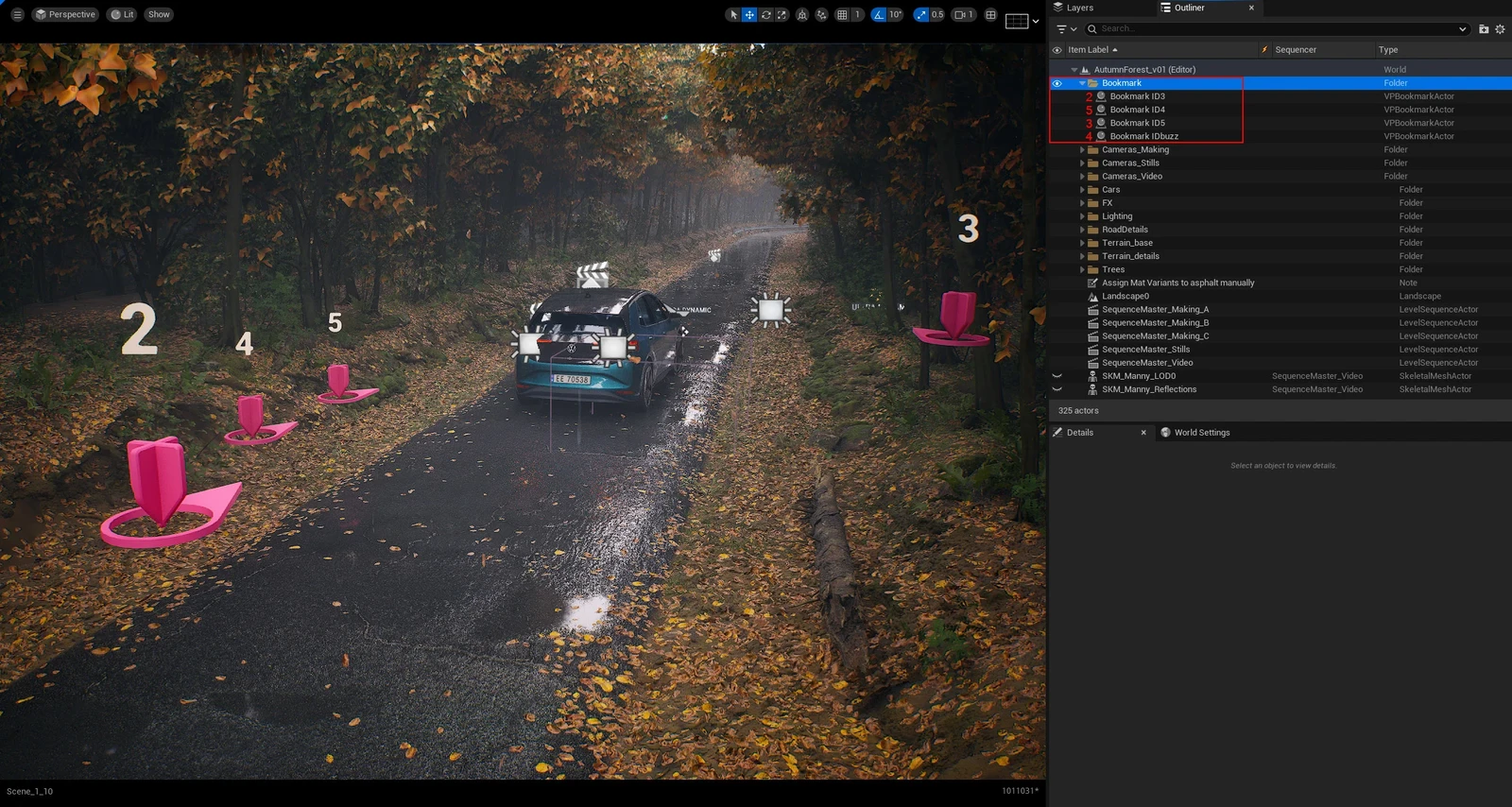 Adding Bookmarks allows you to have the Virtual Camera already in place, always in the same place