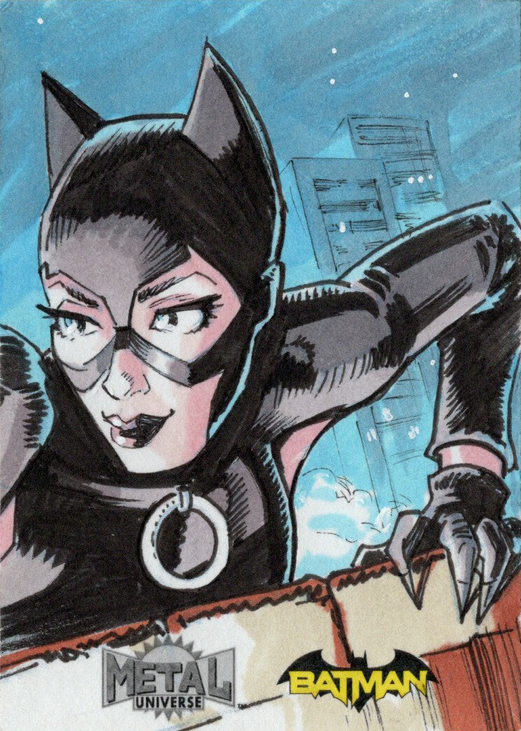 Catwoman - Skybox Metal Universe Batman Sketch Card