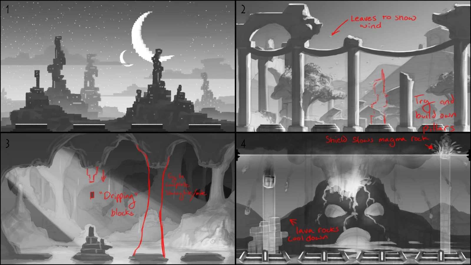 Initial concept exploring possible ways of presenting the gameplay. 