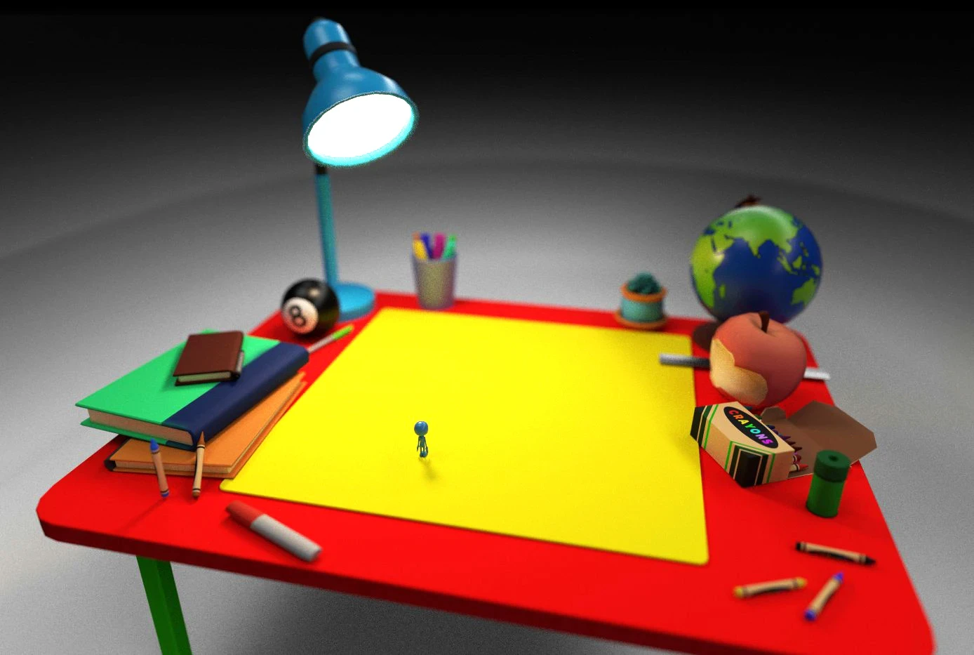 Modular models, so each player table is different. YELLOW and RED are colors the developer can assign separate colors. 