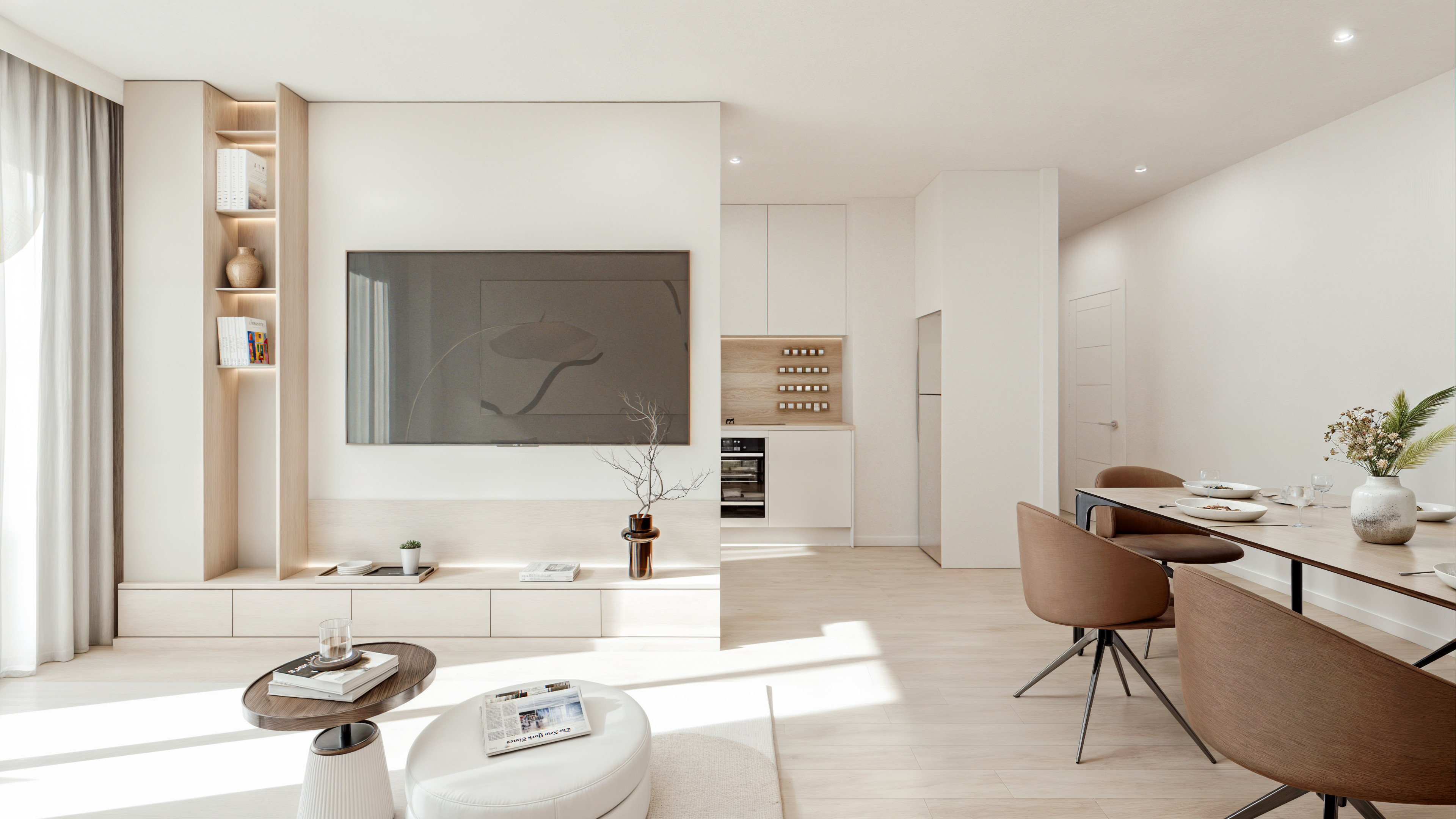 Livingroom/open kitchen