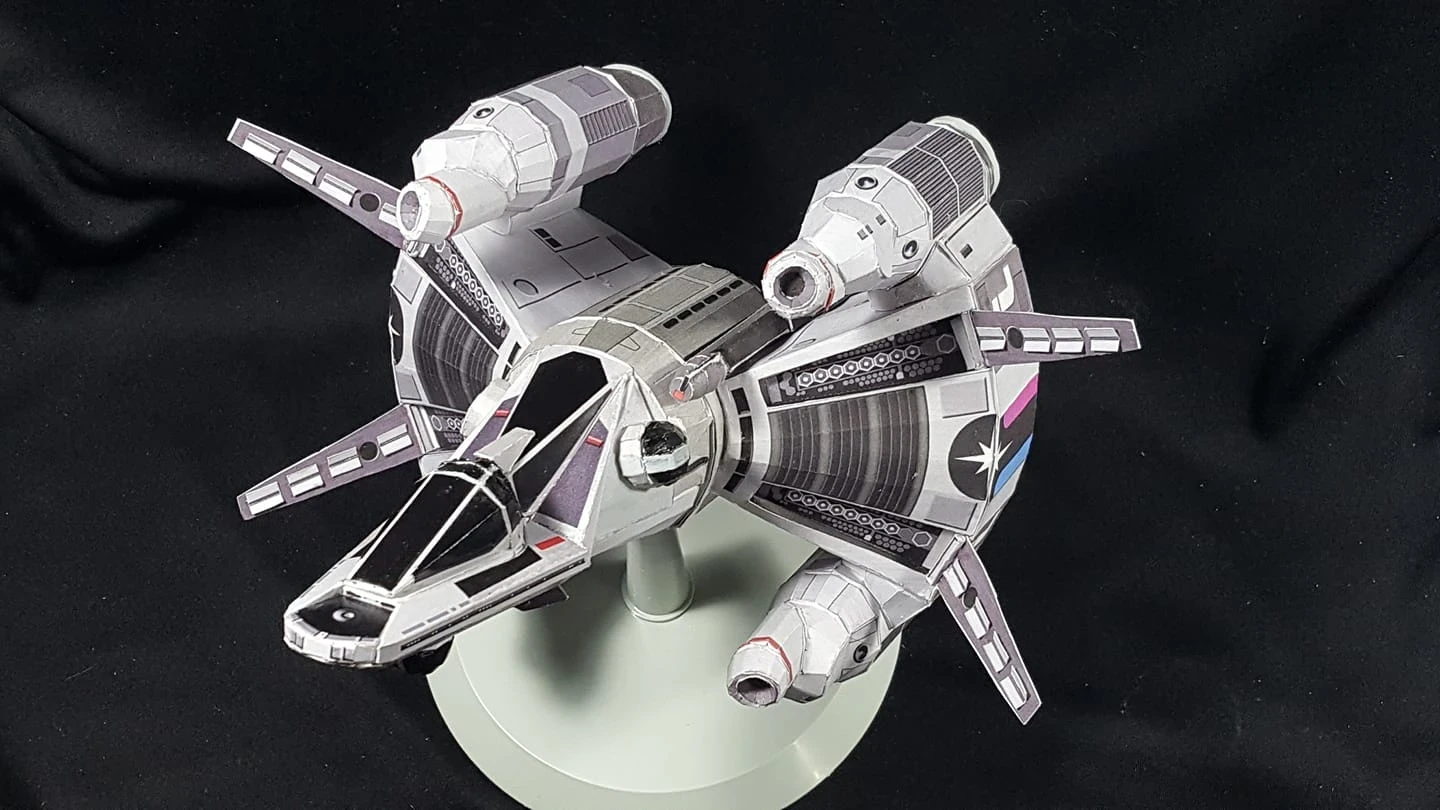 The Last Starfighter Gunstar Paper Card Model. Build by Dale Jackson. Designed by ThunderChild. https://www.zealotmodels.com/
