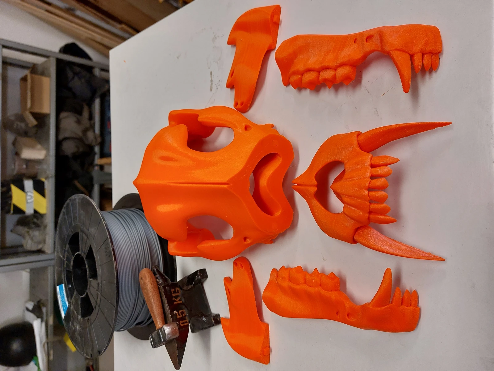 All the parts for the Sabre Tooth