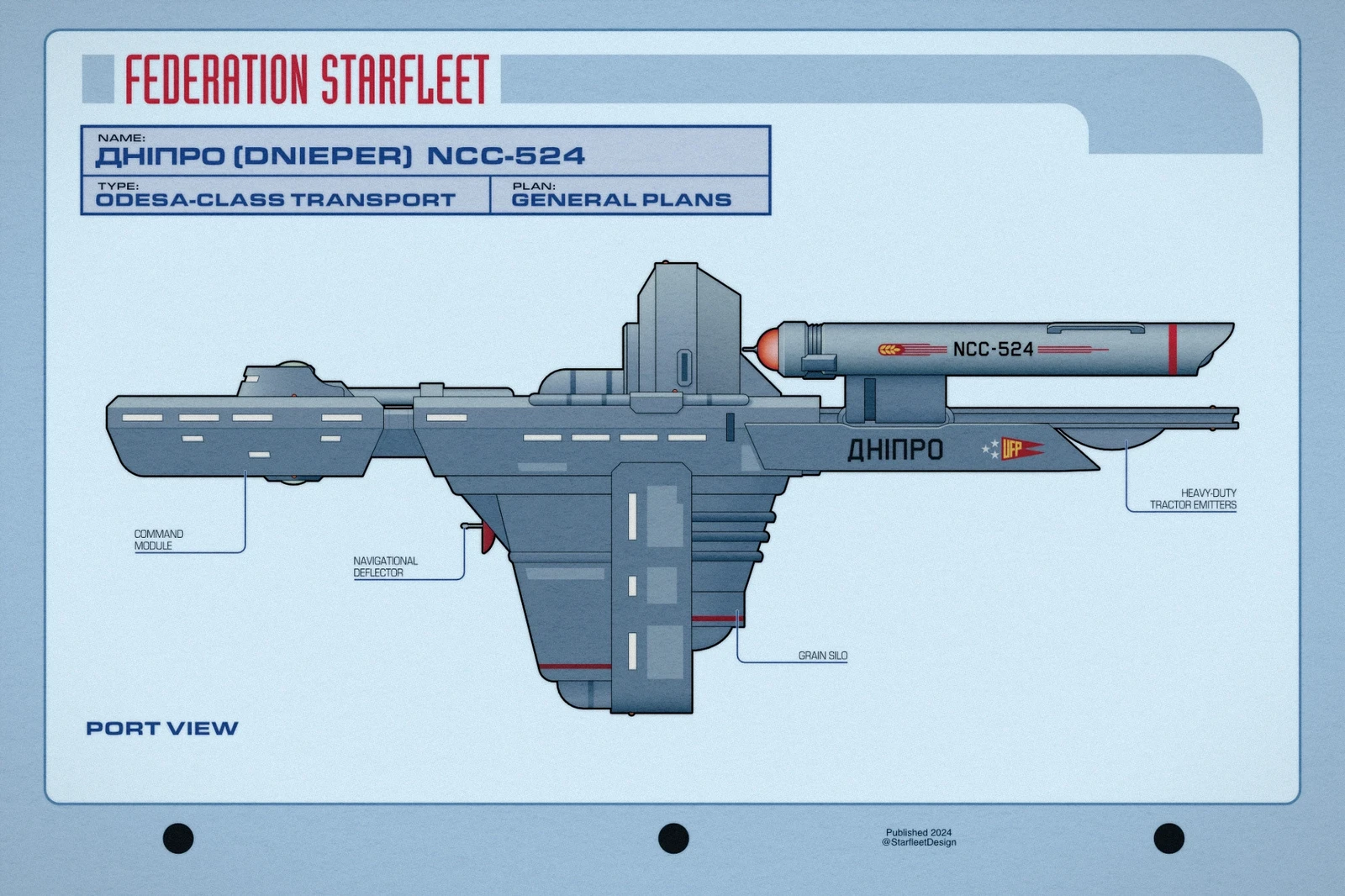 Finally, here's my Transport Drone in the style of the Star Trek Fact Files (WIP)