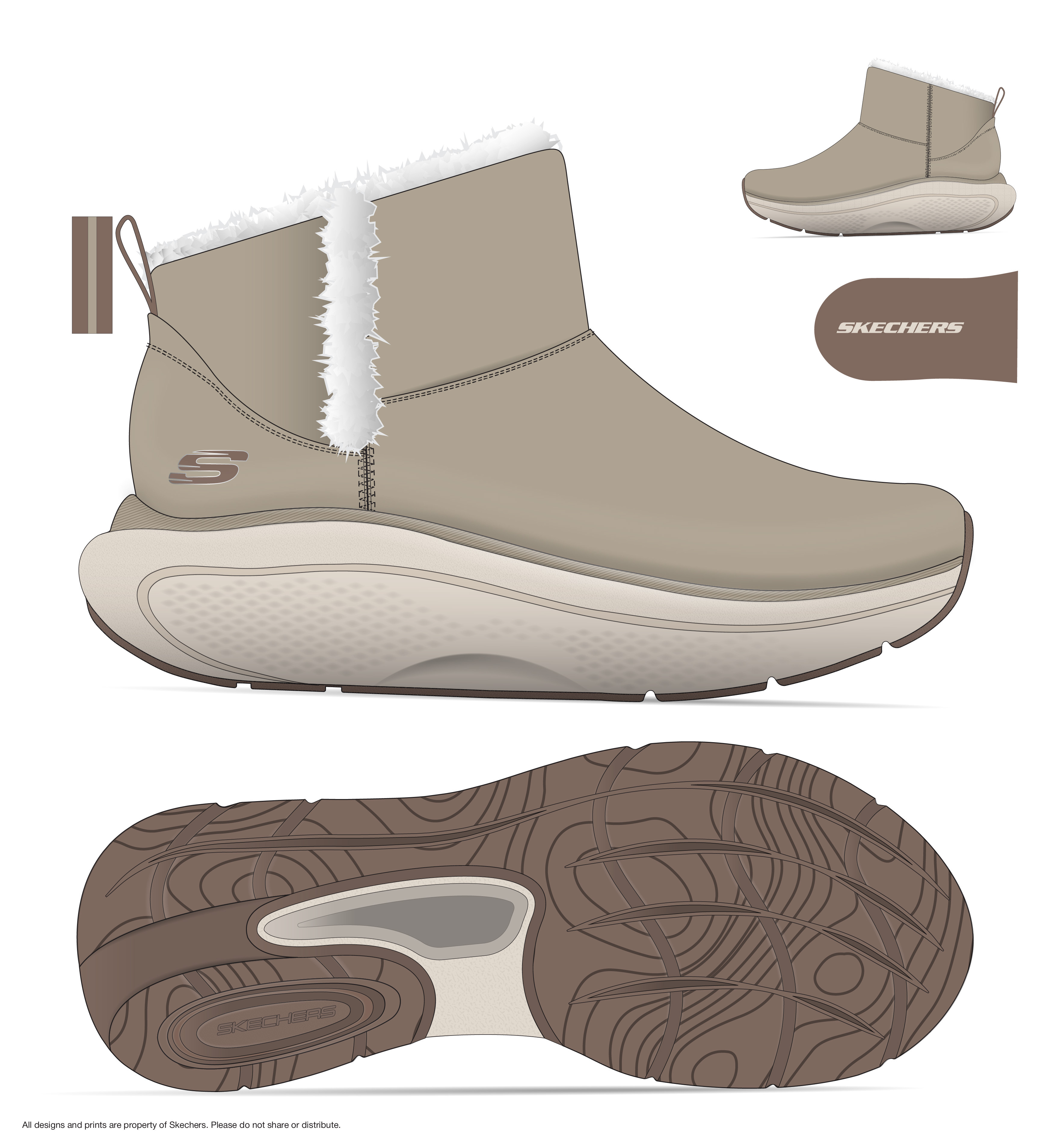 SKX Faux Fur Boot
Outsole and Upper Design 