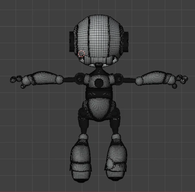 Robot claymodel from behind