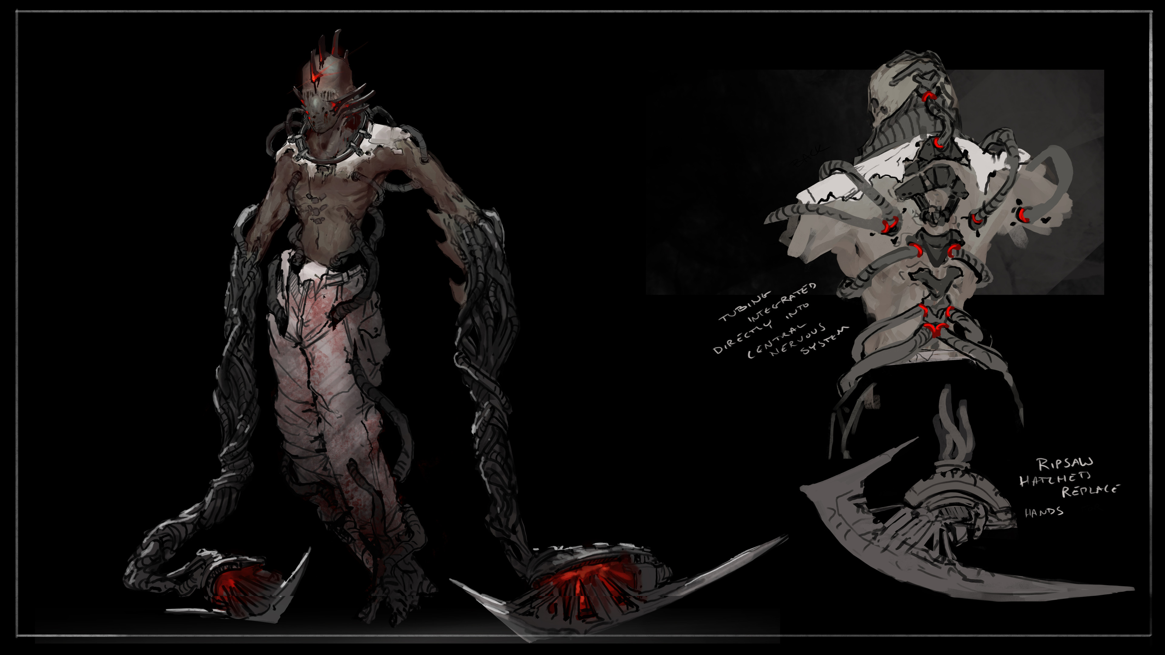 Final design with some better angles and back details for sculpting team