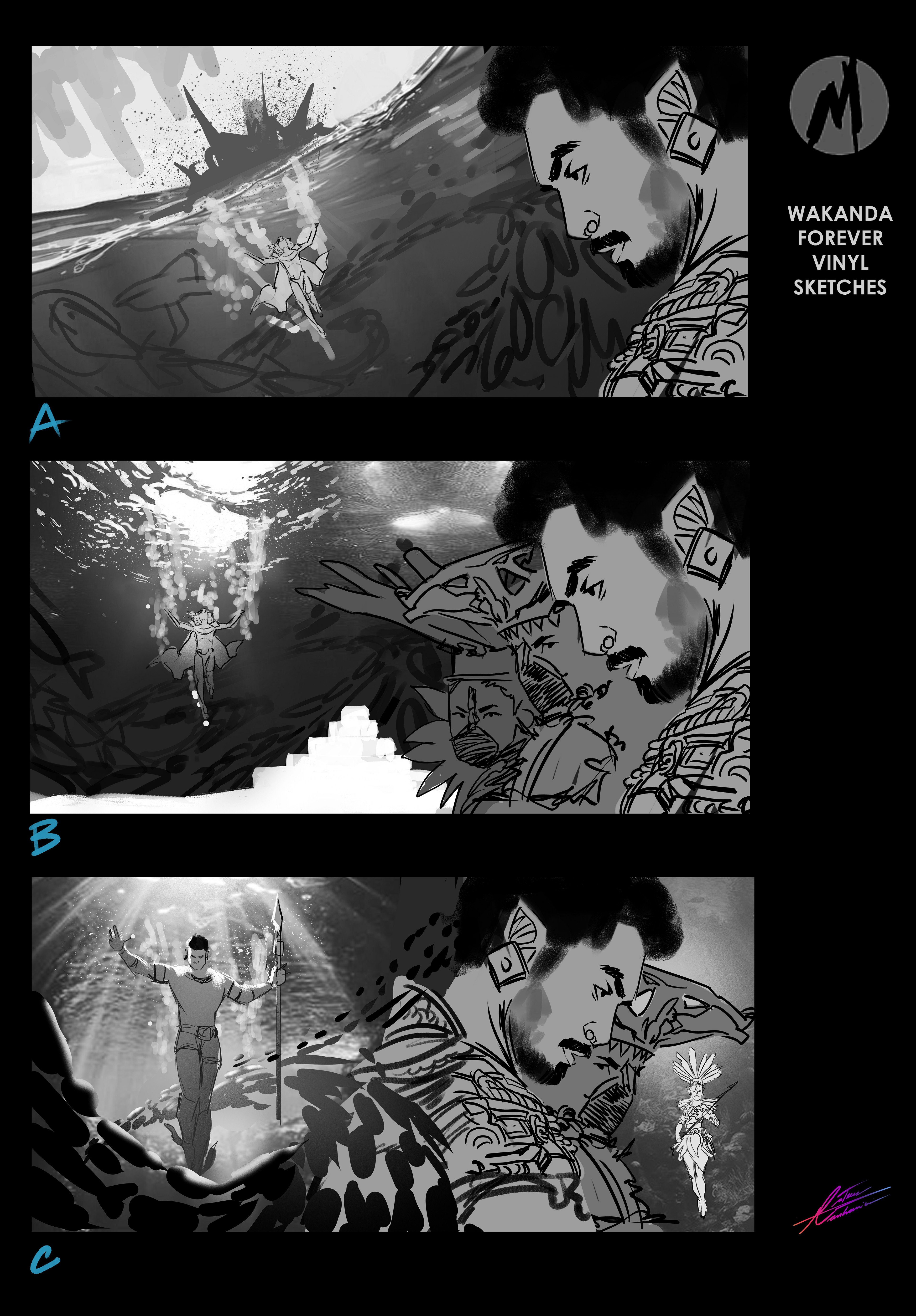 Sketches (when I thought the interior and the back were one thing)