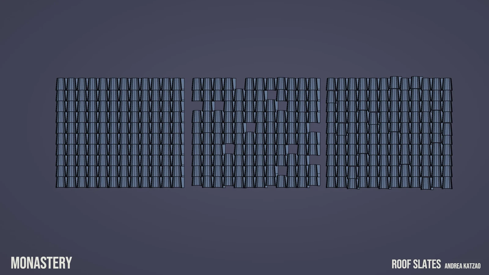 Roof Slates Model/Wireframe