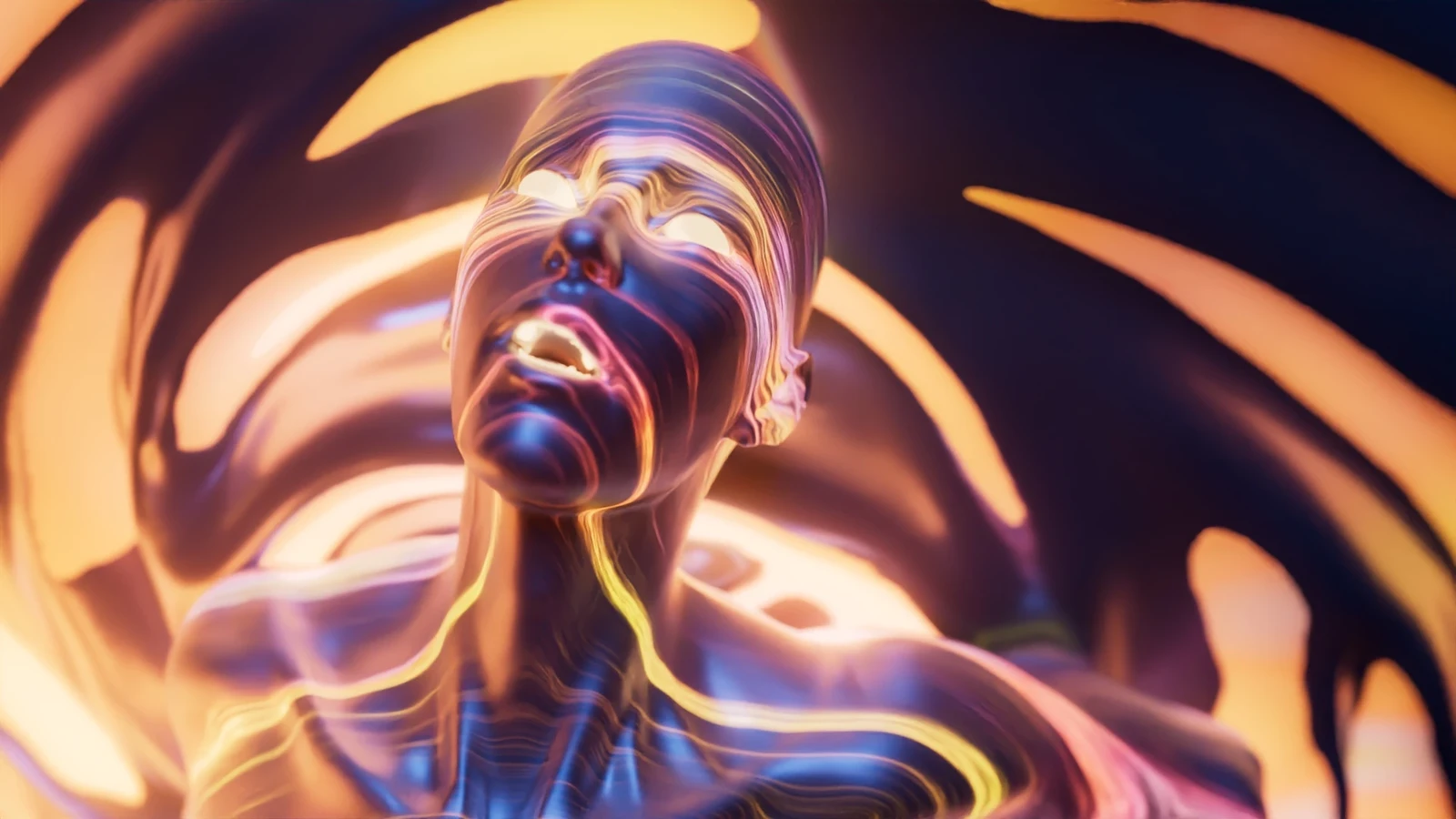 Messing around and finding a happy accident to help tie the black hole and the figure together. 