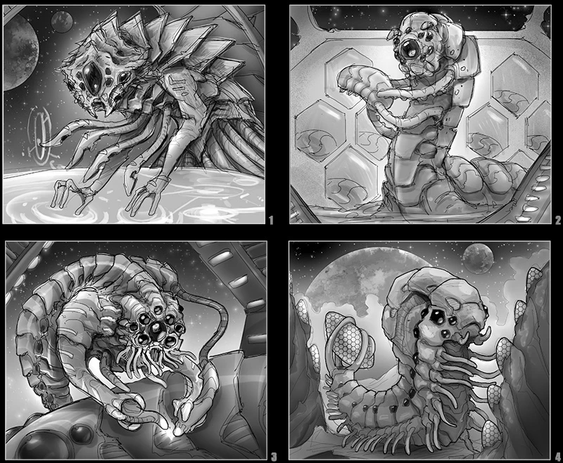 Larva Worker concepts