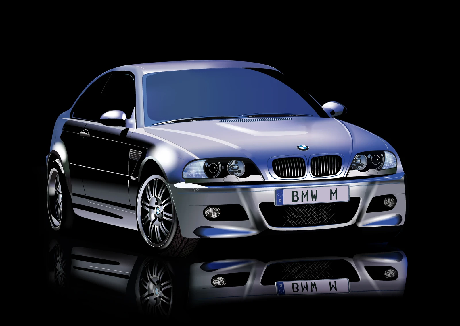 BMW M3 (8k image) Vector Illustration