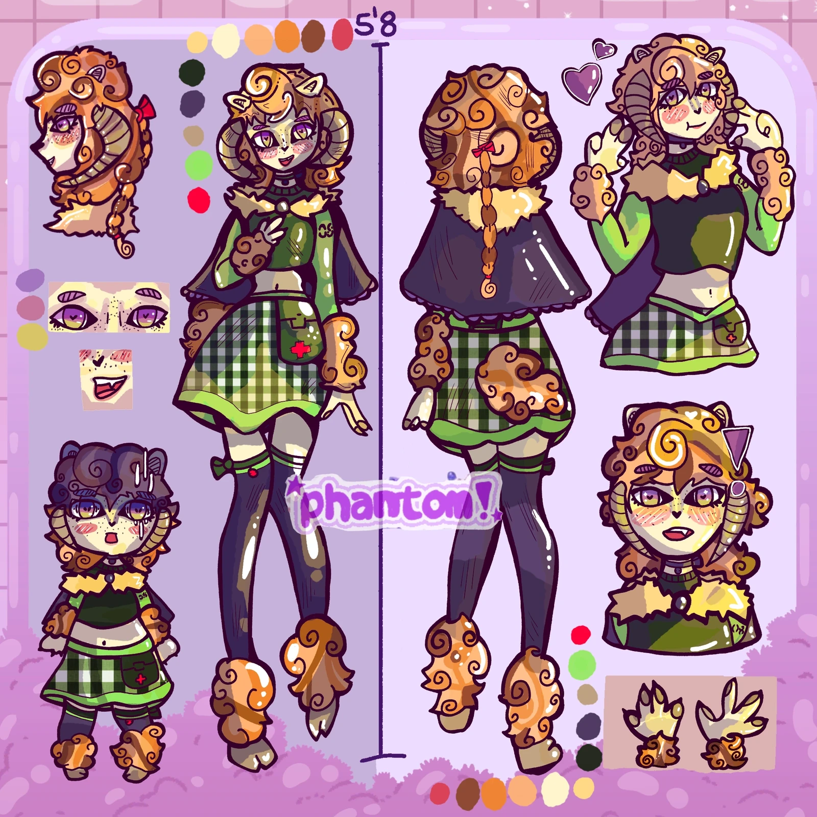 a character sheet for a personal oc