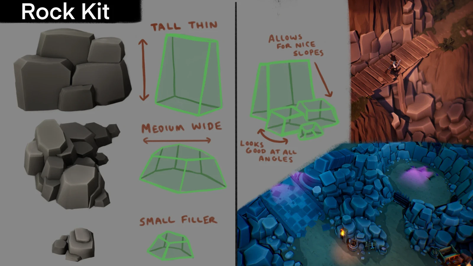 We took a modular approach to as many assets as we could. Making sure that we could get as much usage out of every piece as possible.