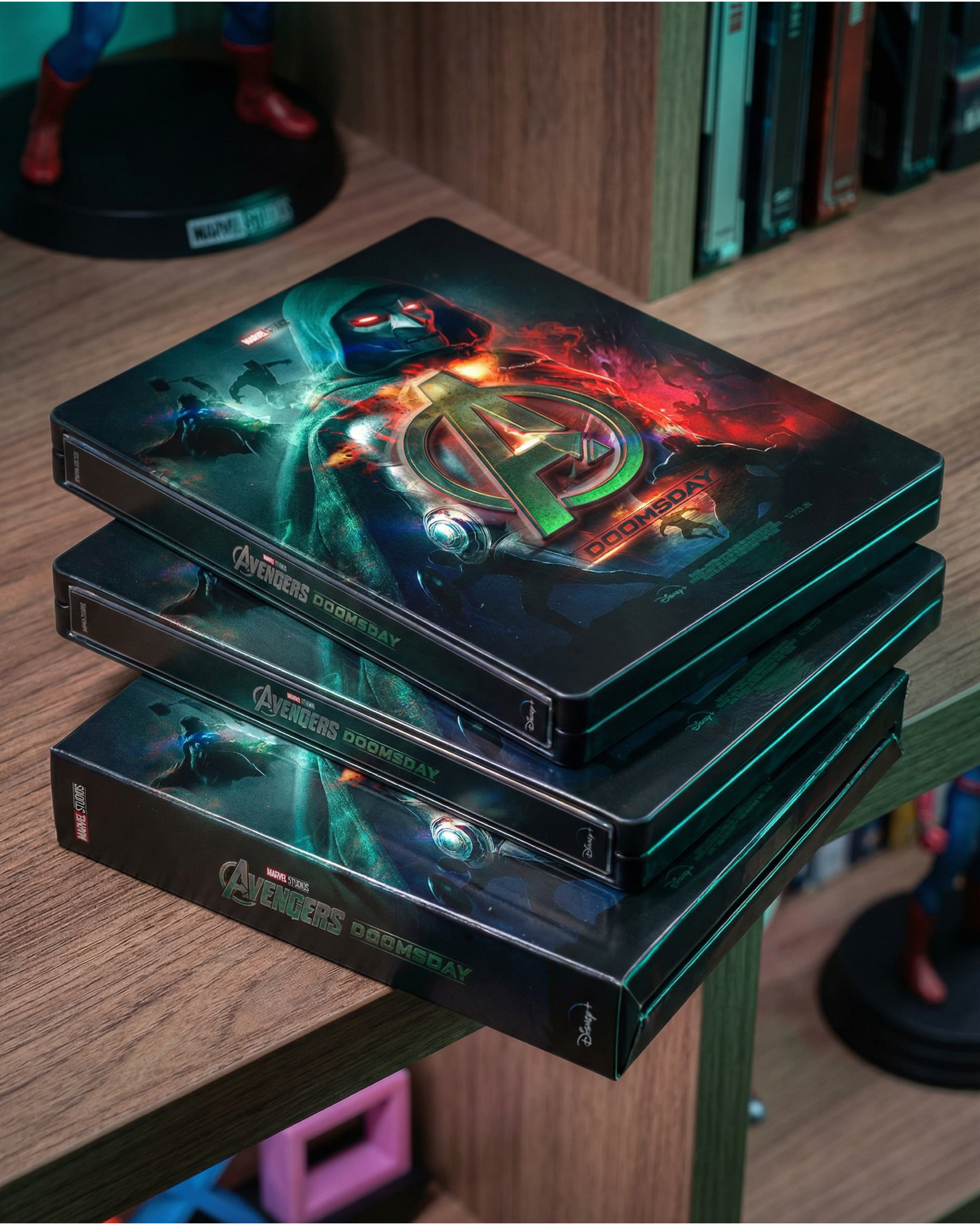 Physical media and steelbook packaging exploration extending the key art into collectible formats.