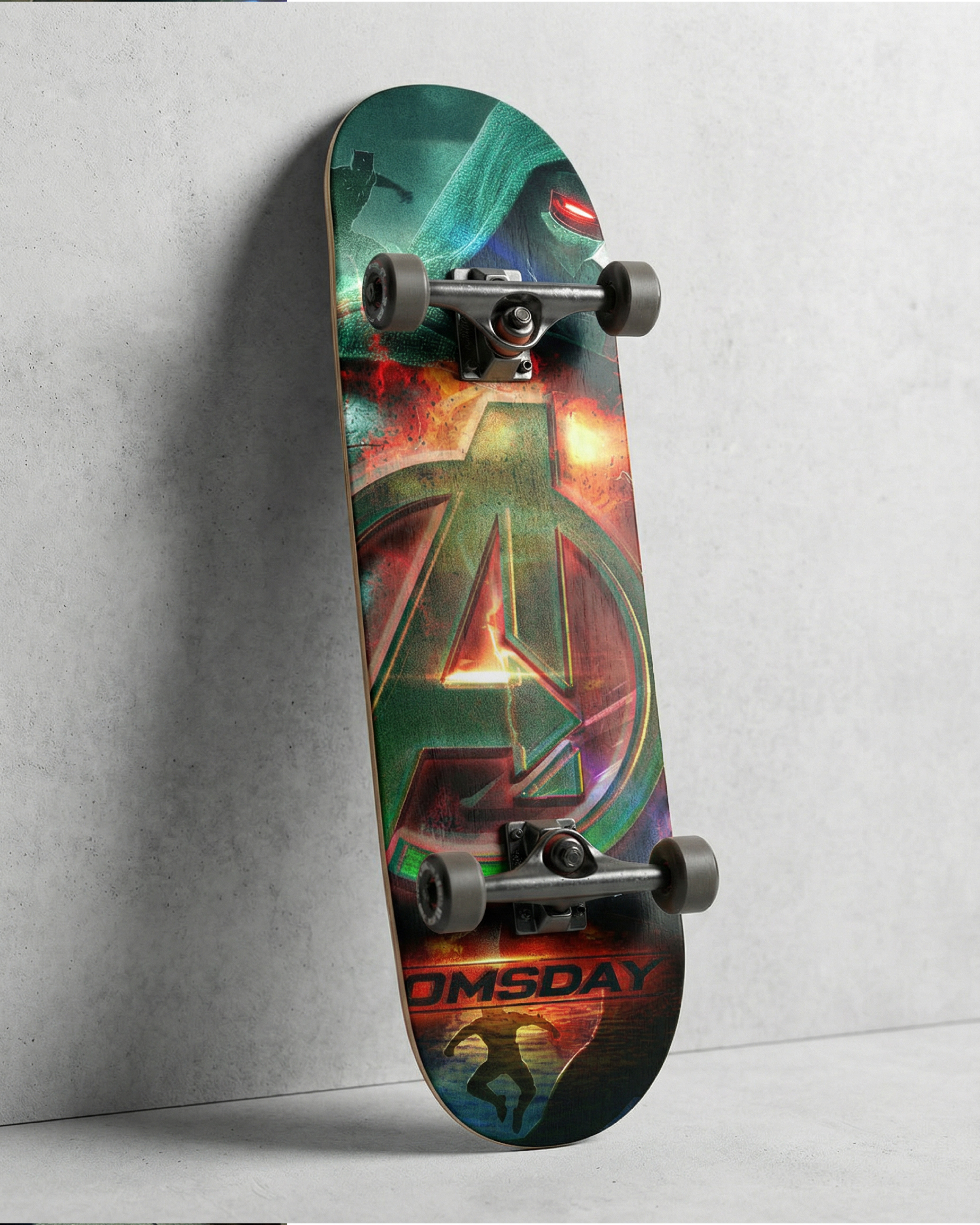 Skate deck concept pushing the artwork into lifestyle and street culture applications.