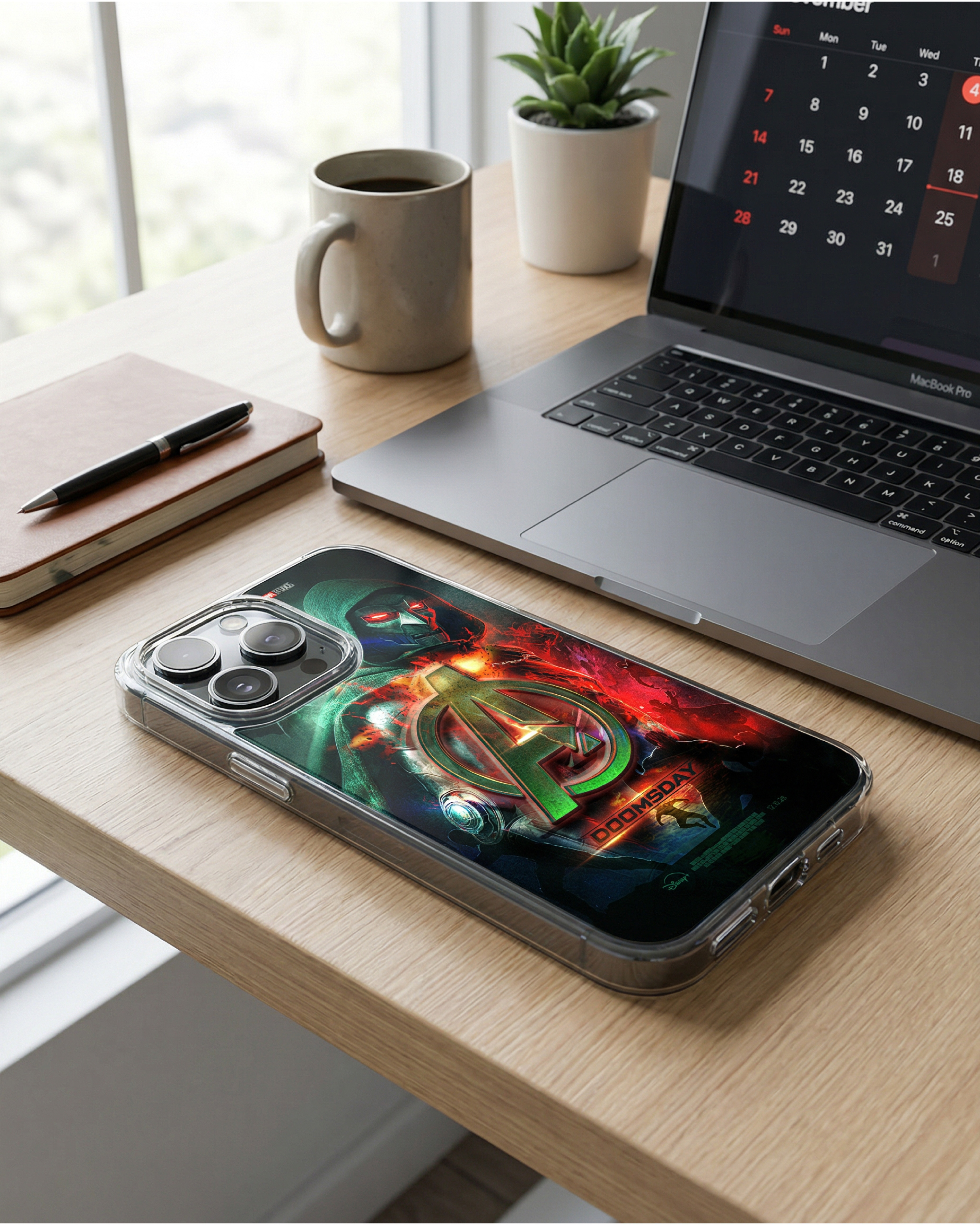 Mobile application mockup testing clarity, contrast, and focal hierarchy at small scale on phone cases.