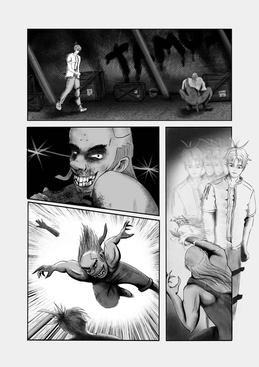 Example of work in a manga.