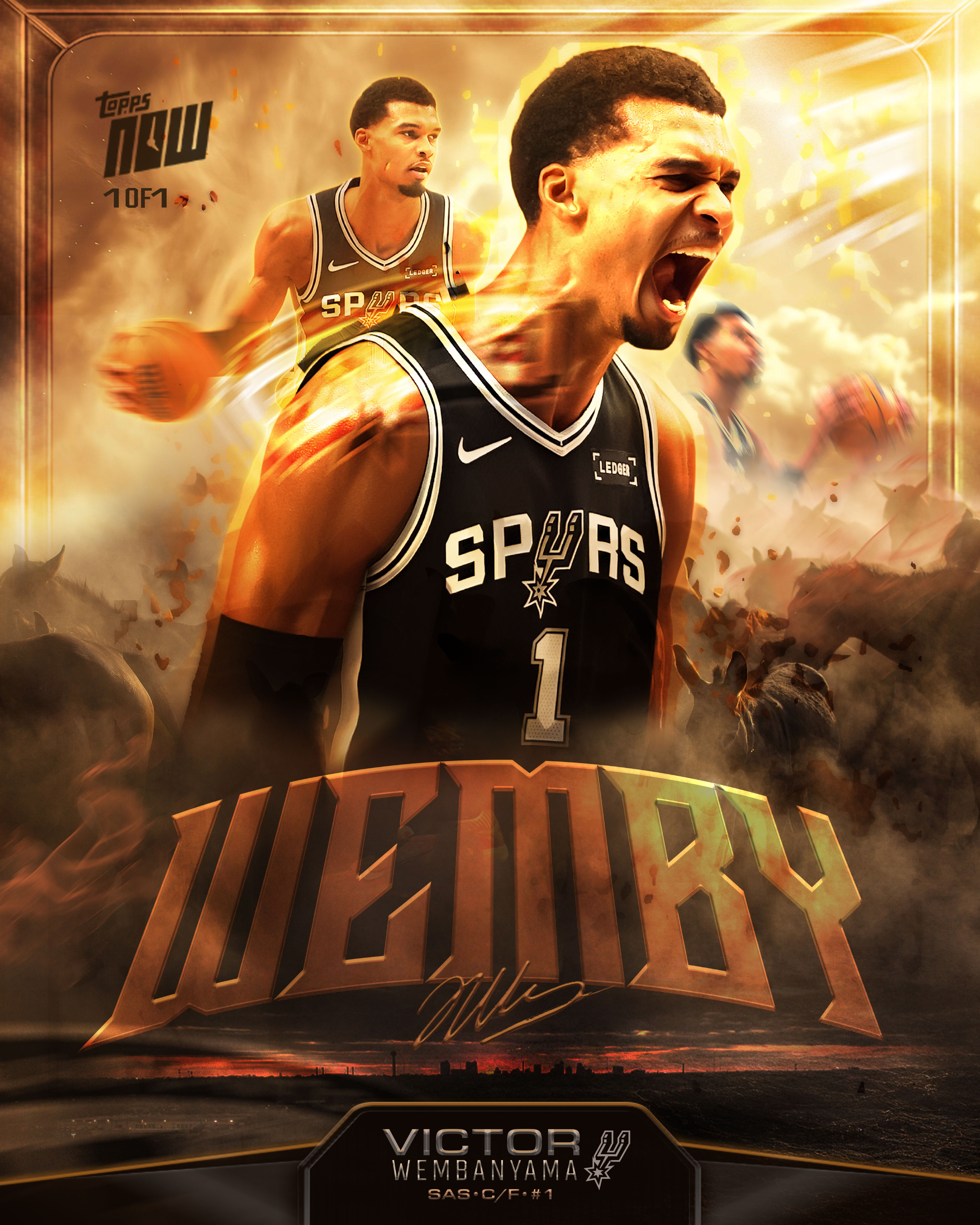 Cinematic trading card concept focused on scale, emotion, and arrival.