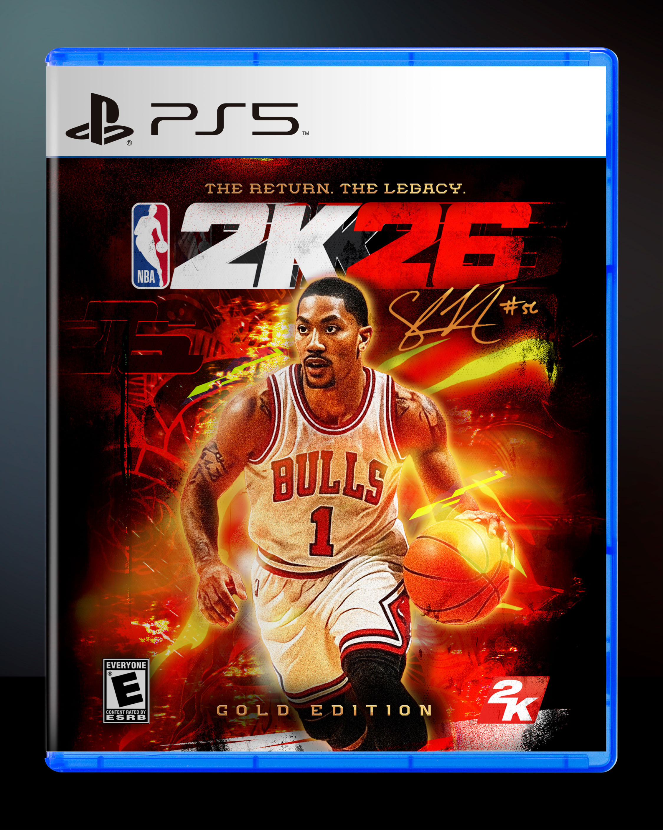 PS5 retail case visualization to test readability + shelf impact.