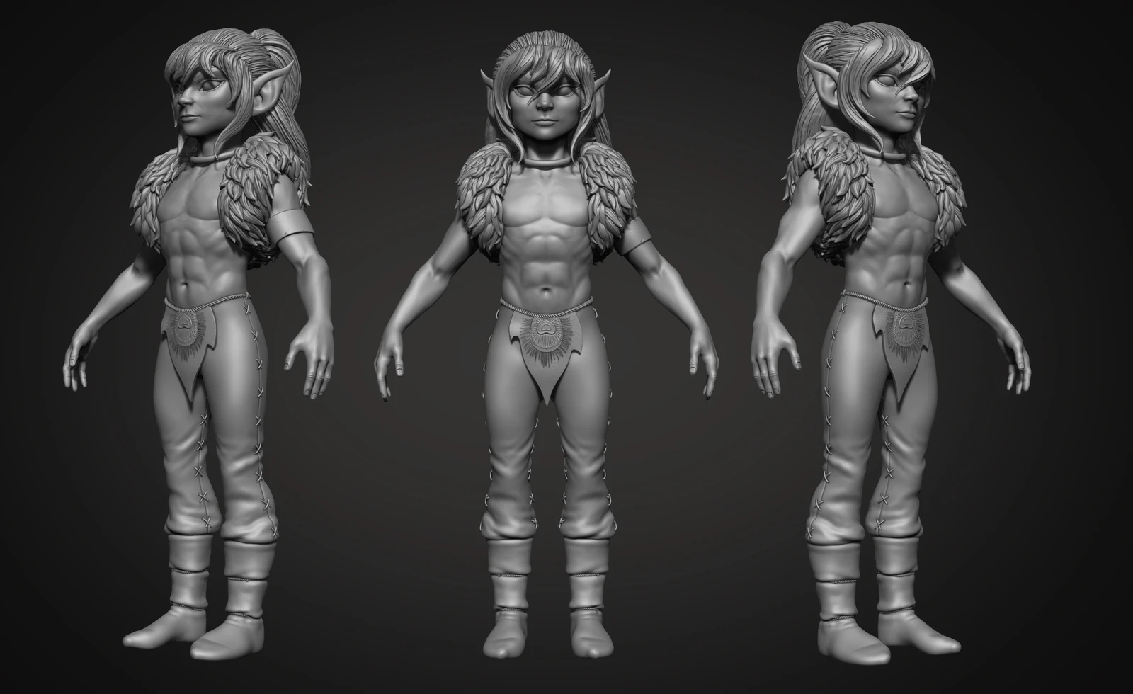 High poly sculpt full