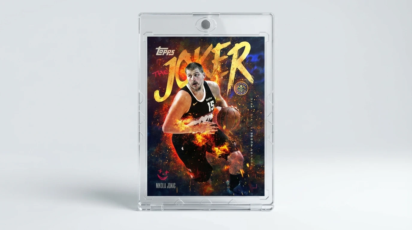 Protective case visualization inspired by graded trading cards, reinforcing rarity, collectibility, and long-term value.