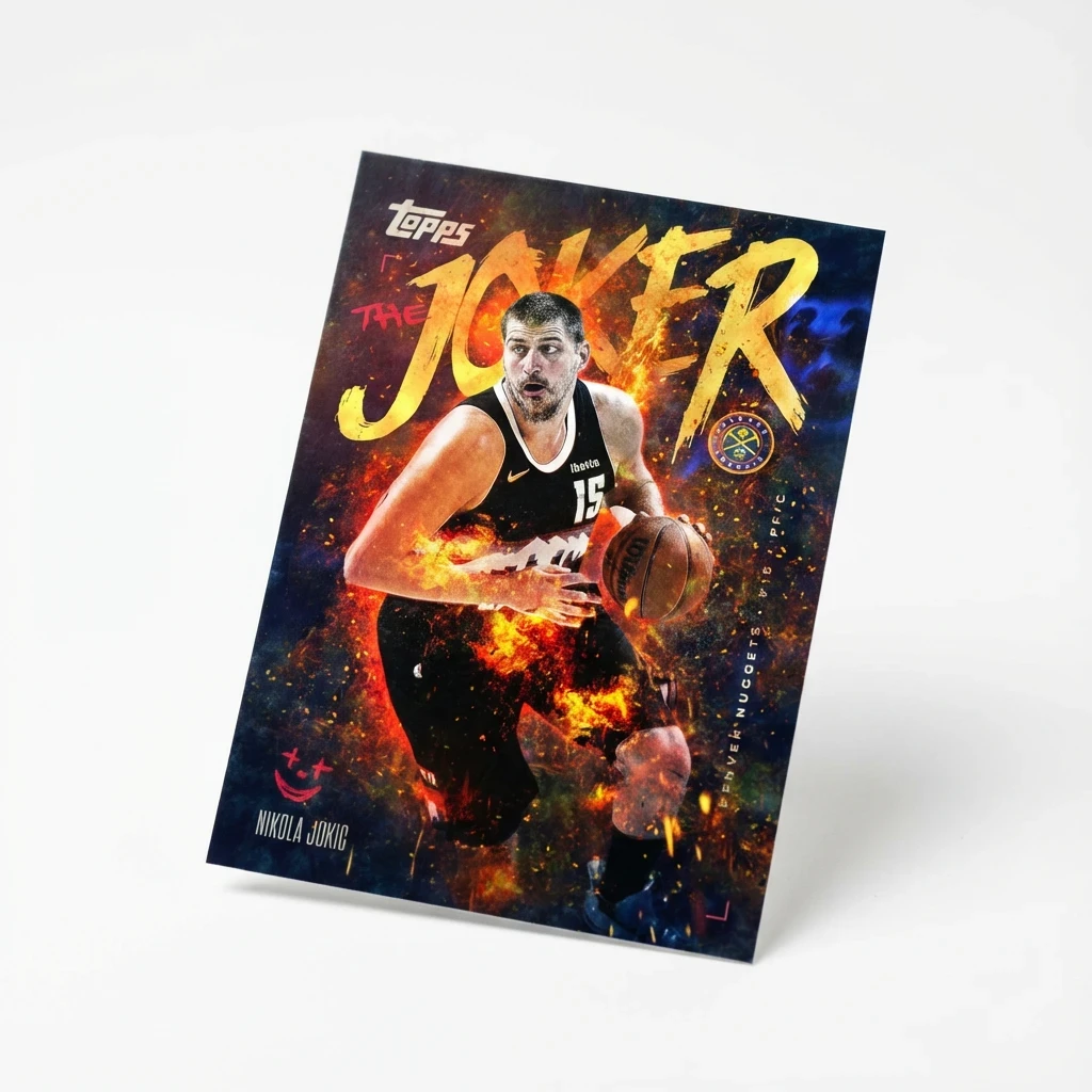 Mockup designed to convey real-world scale, tactile presence, and the physical appeal of the card as a premium collectible item.